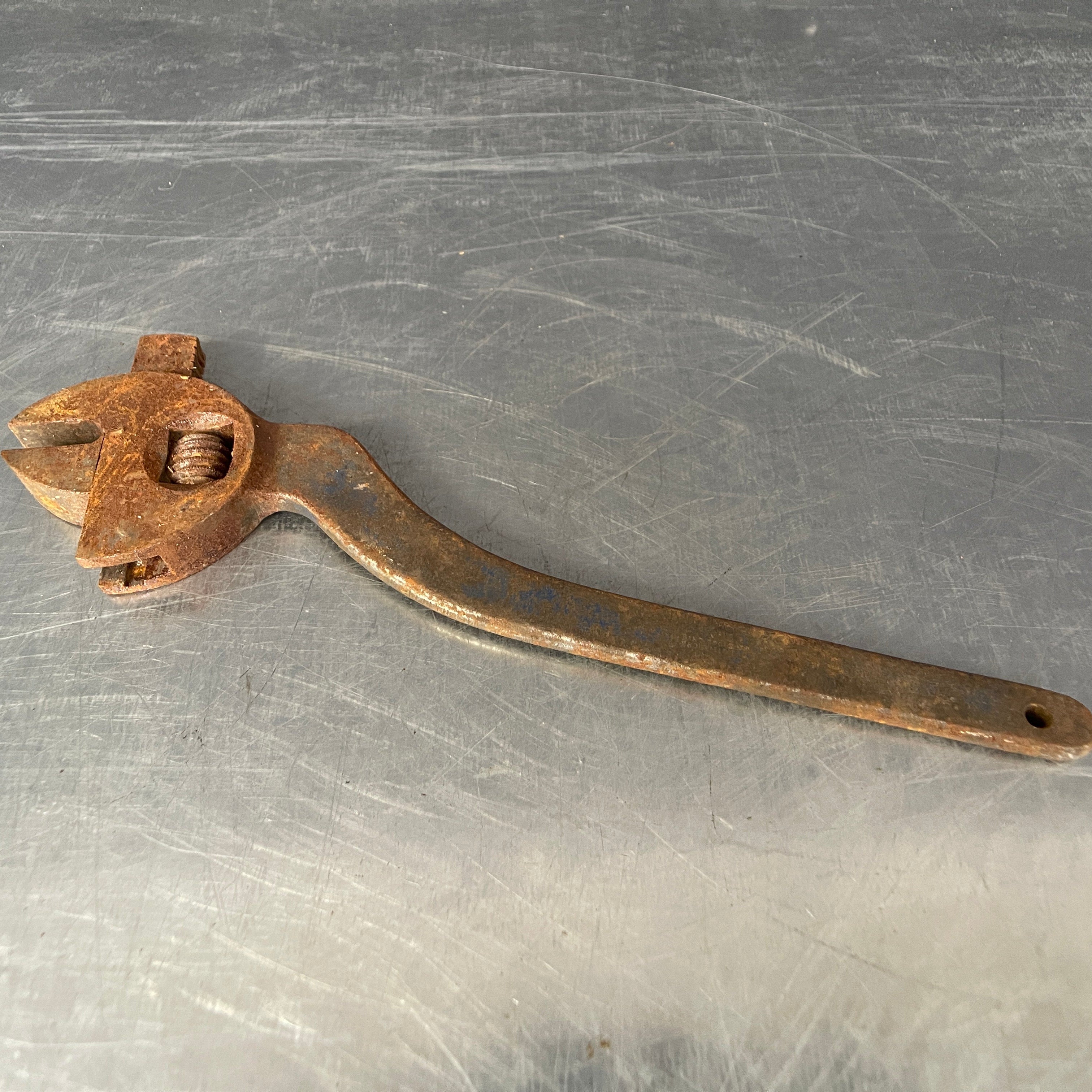 Industrial powerhouse props prop rental hire vintage movie film set dec Rusty adjustable spanner