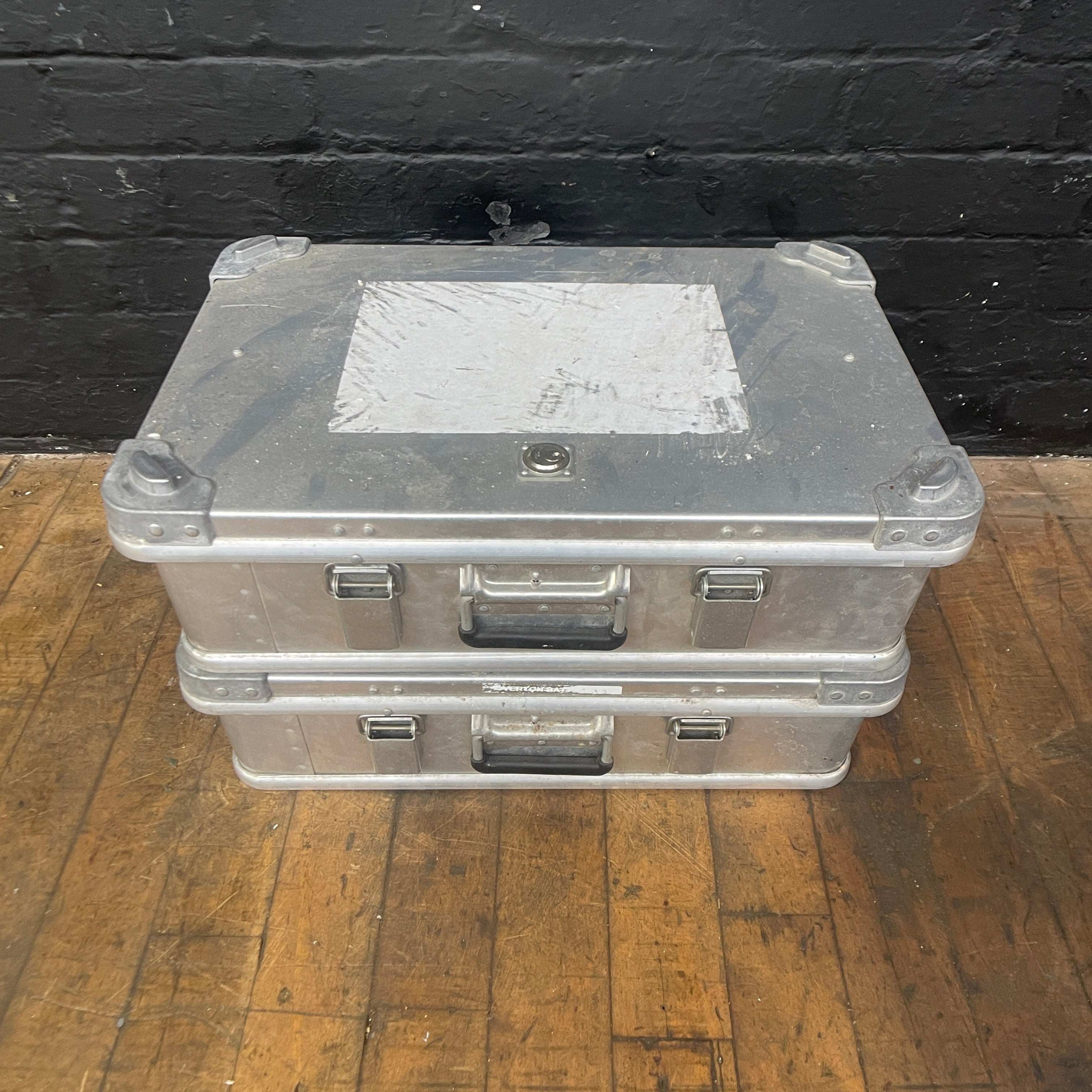 Industrial powerhouse props prop rental hire vintage movie film set dec aluminium carry case box boxes