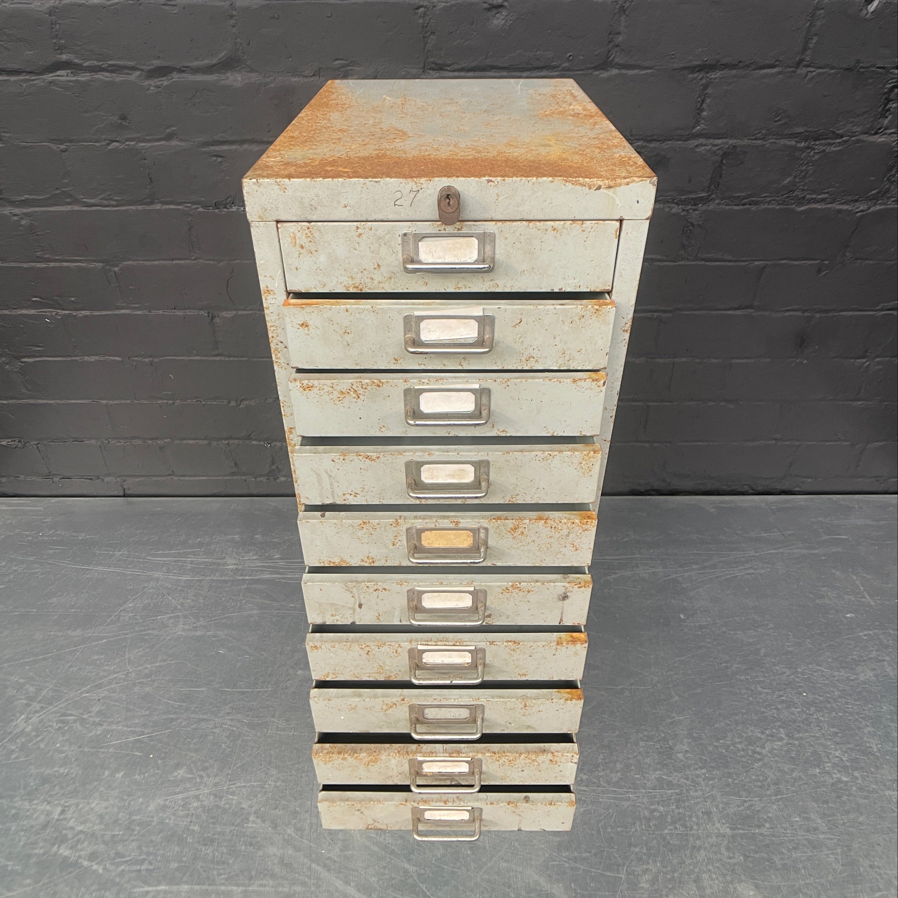 Industrial powerhouse props prop rental hire vintage movie film set dec drawers steel engineers 1