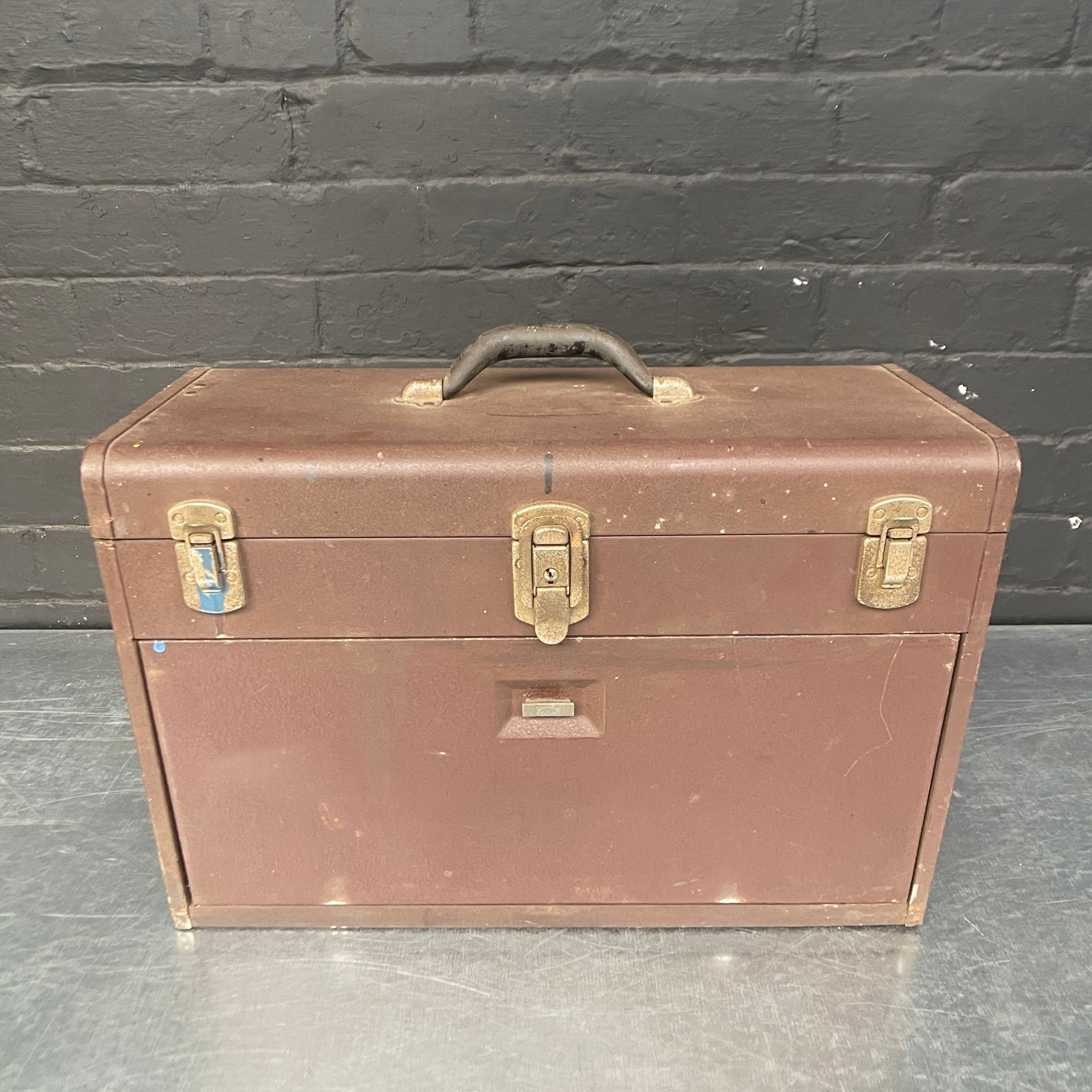 Industrial powerhouse props prop rental hire vintage movie film set dec engineers tool case box
