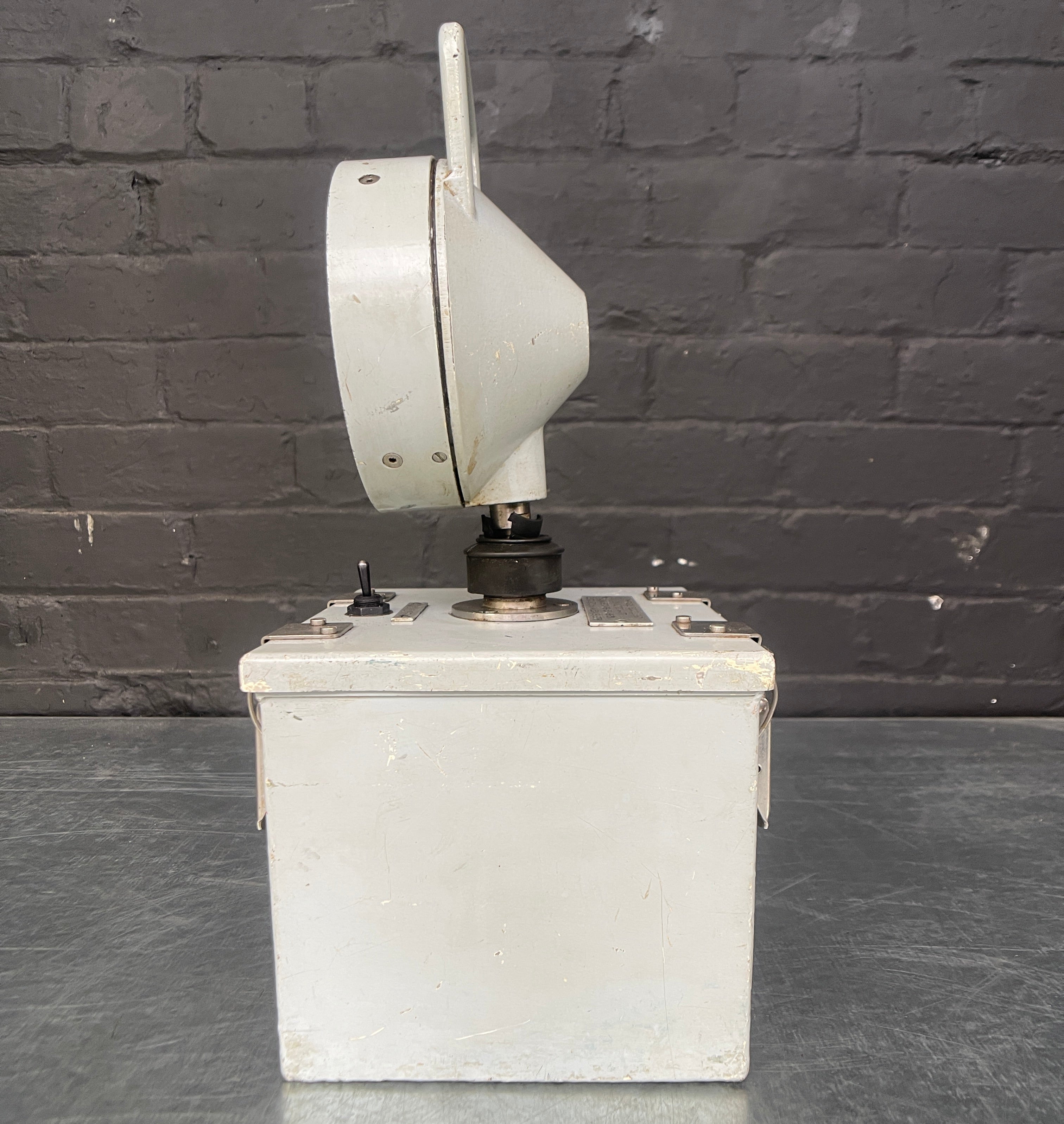 Industrial powerhouse props prop rental hire vintage movie film set dec floodlight light lighting grey