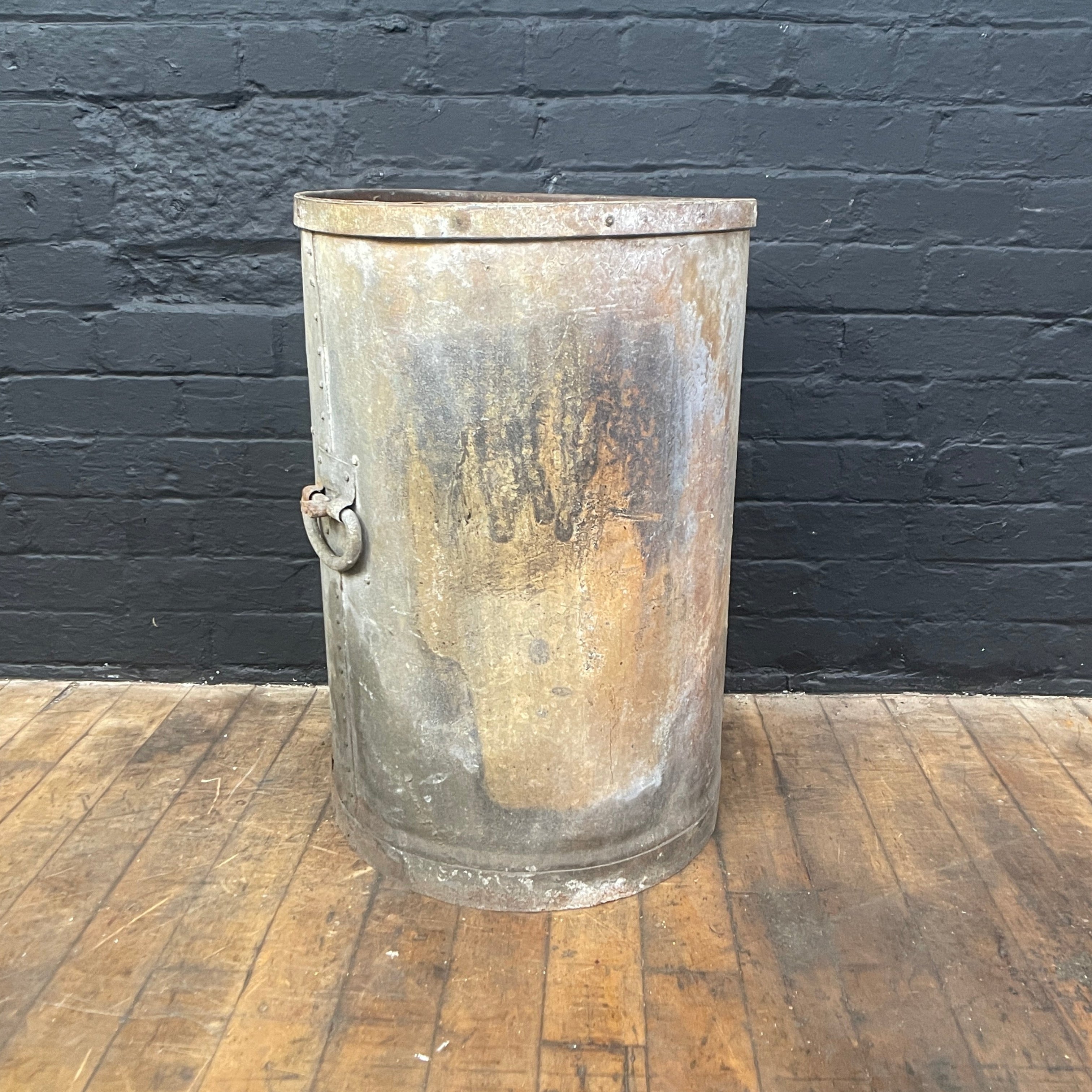 Industrial powerhouse props prop rental hire vintage movie film set dec galvanised rivets bin tub 4
