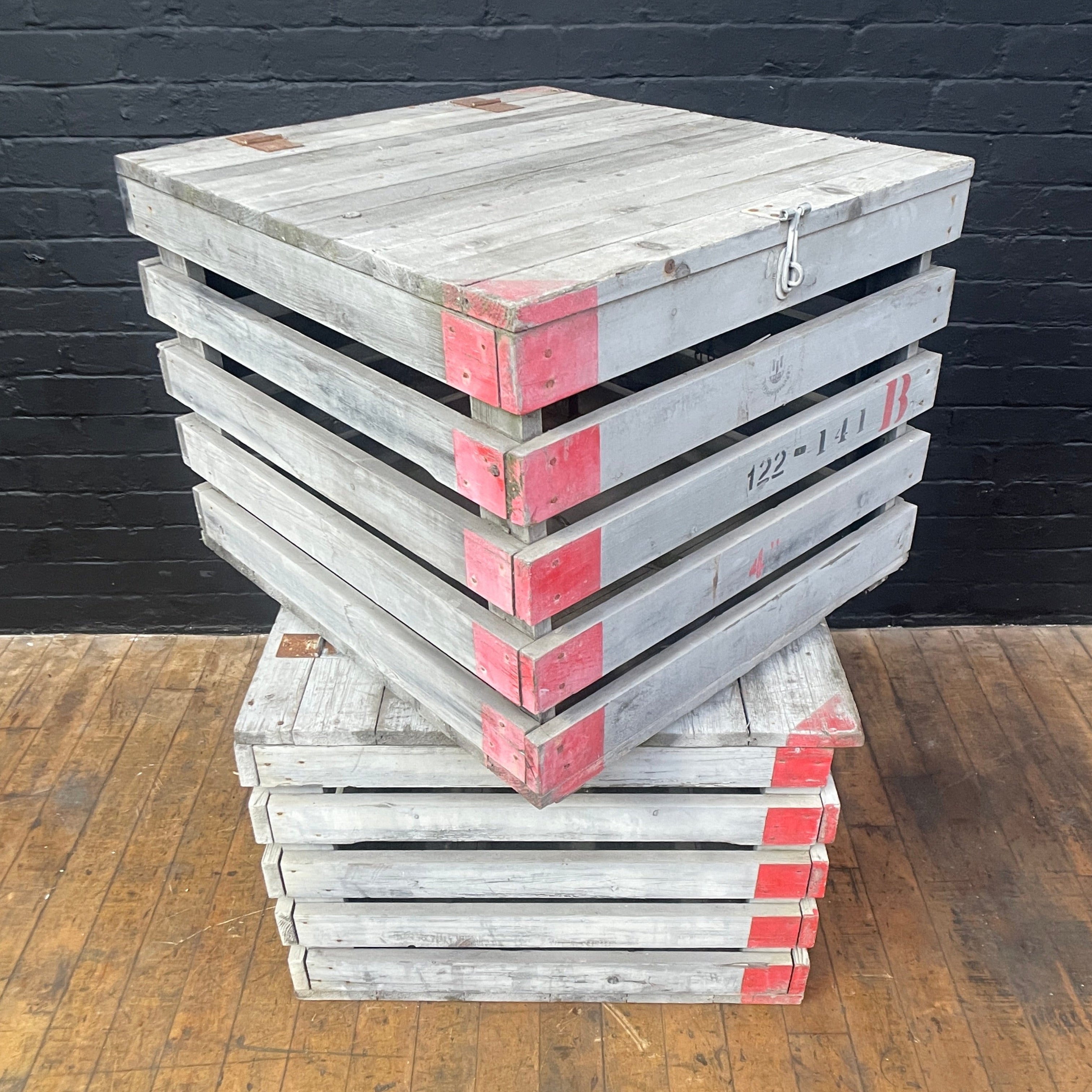Industrial powerhouse props prop rental hire vintage movie film set dec hose box boxes crate