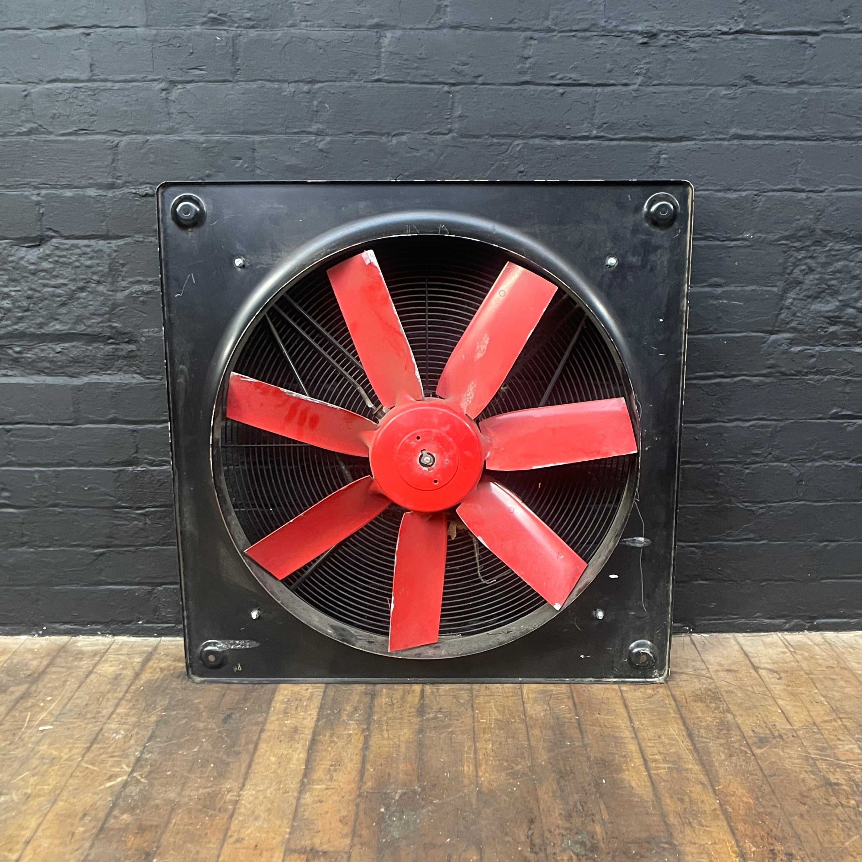Industrial powerhouse props prop rental hire vintage movie film set dec large red fan