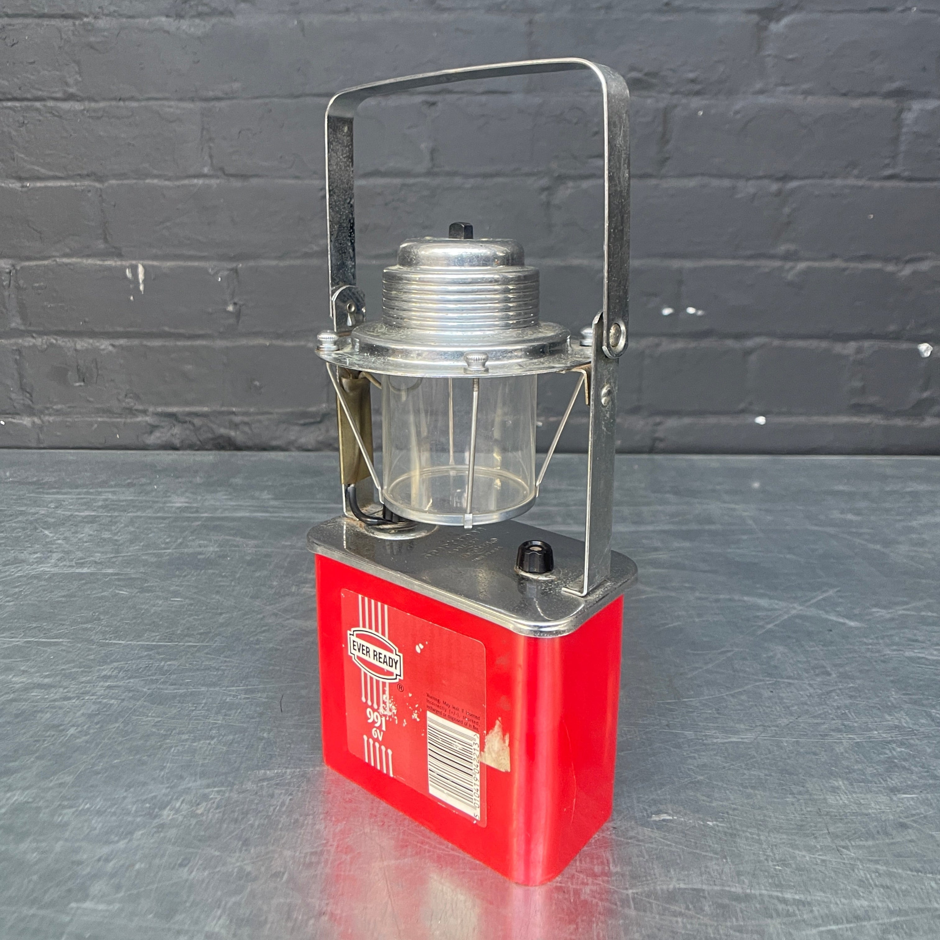 Industrial powerhouse props prop rental hire vintage movie film set dec light lighting ever ready red angle torch lamp