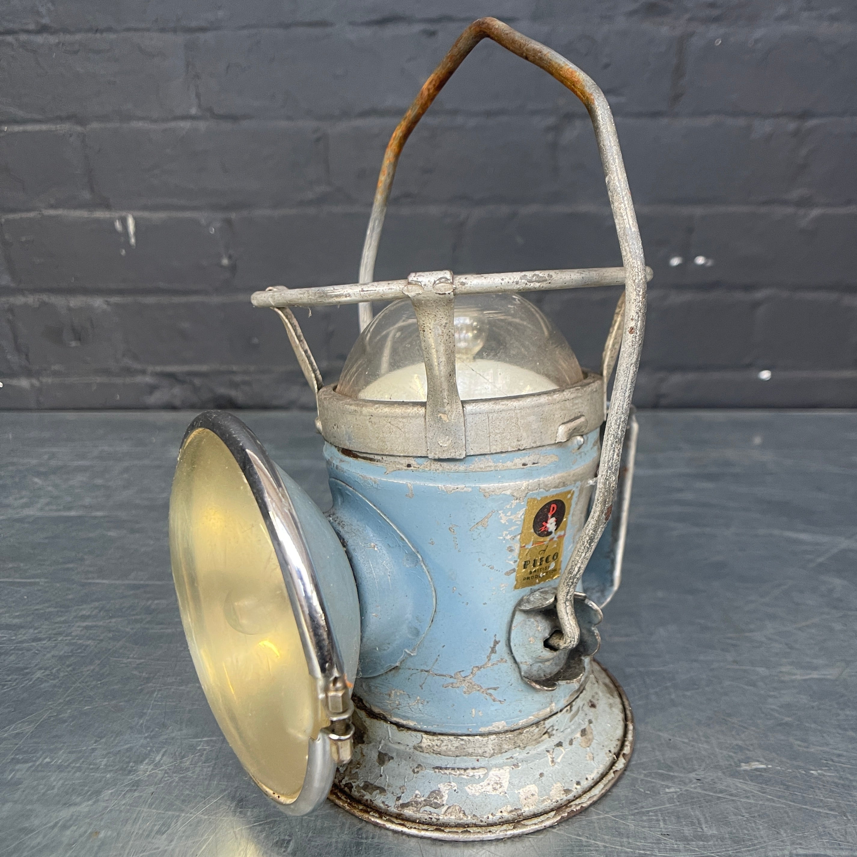 Industrial powerhouse props prop rental hire vintage movie film set dec light lighting pifco lamp