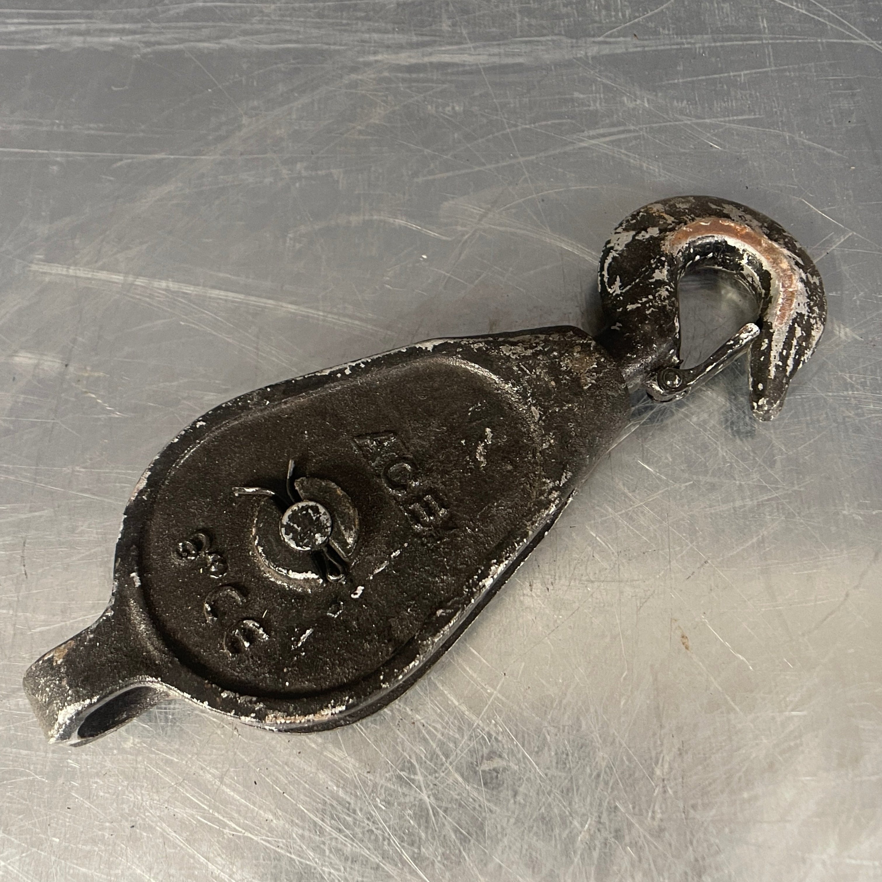 Industrial powerhouse props prop rental hire vintage movie film set dec pulley wheel hook ACE