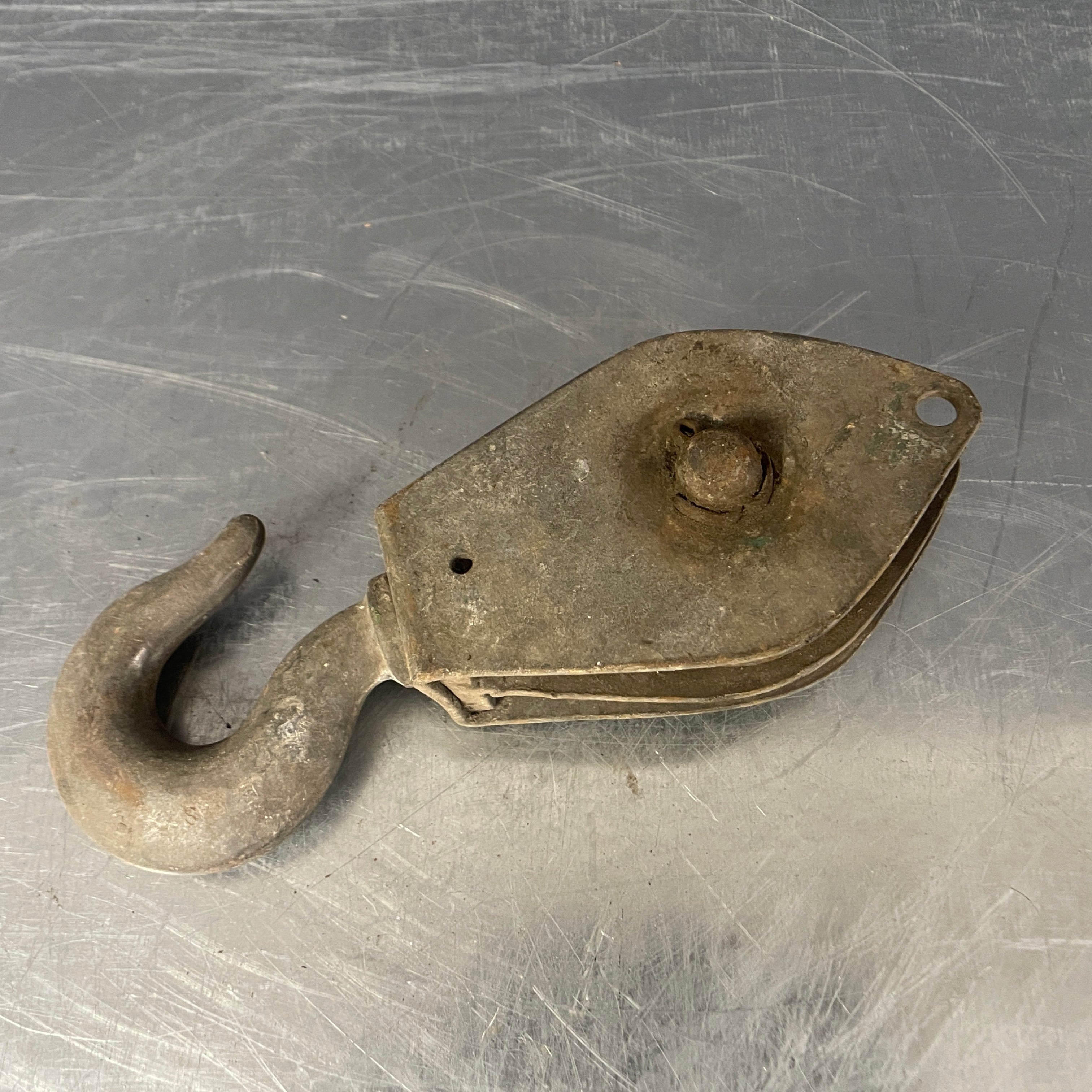Industrial powerhouse props prop rental hire vintage movie film set dec rusty pulley hook 2