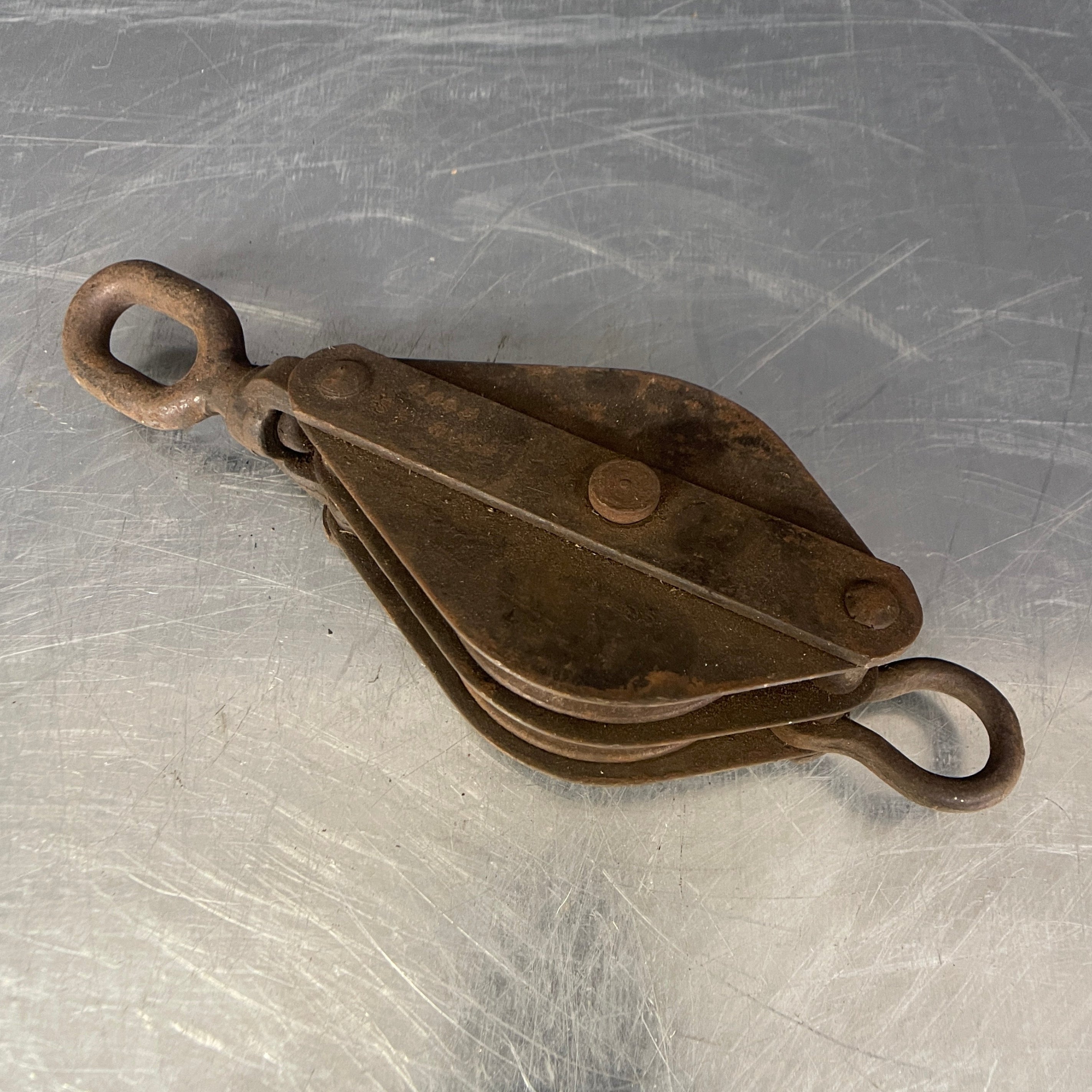 Industrial powerhouse props prop rental hire vintage movie film set dec rusty pulley loop