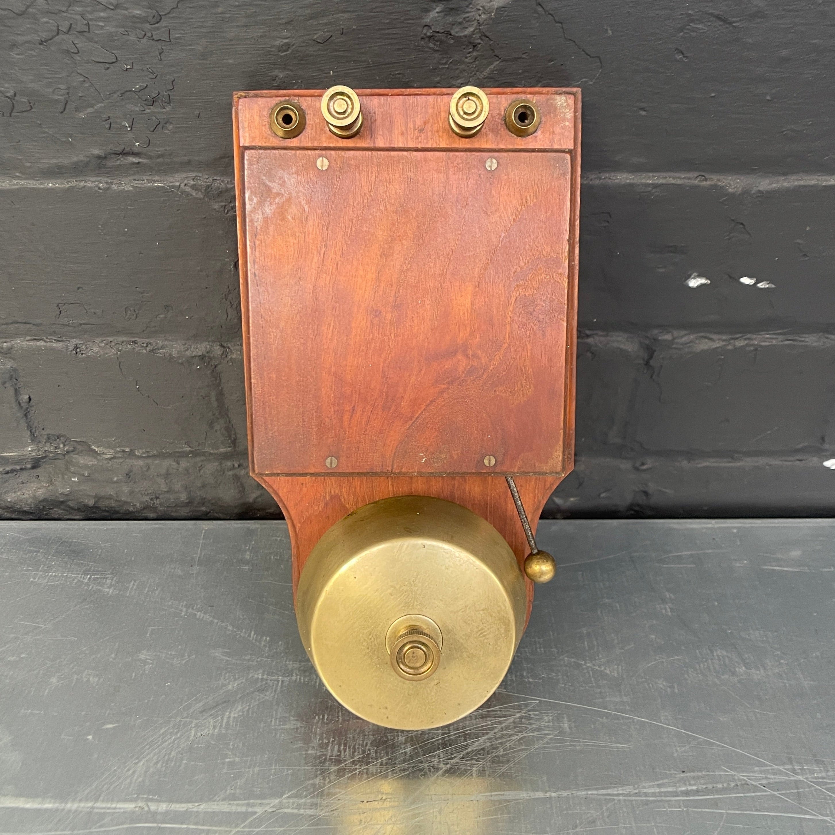 Industrial powerhouse props prop rental hire vintage tv movie film set dec brass bell
