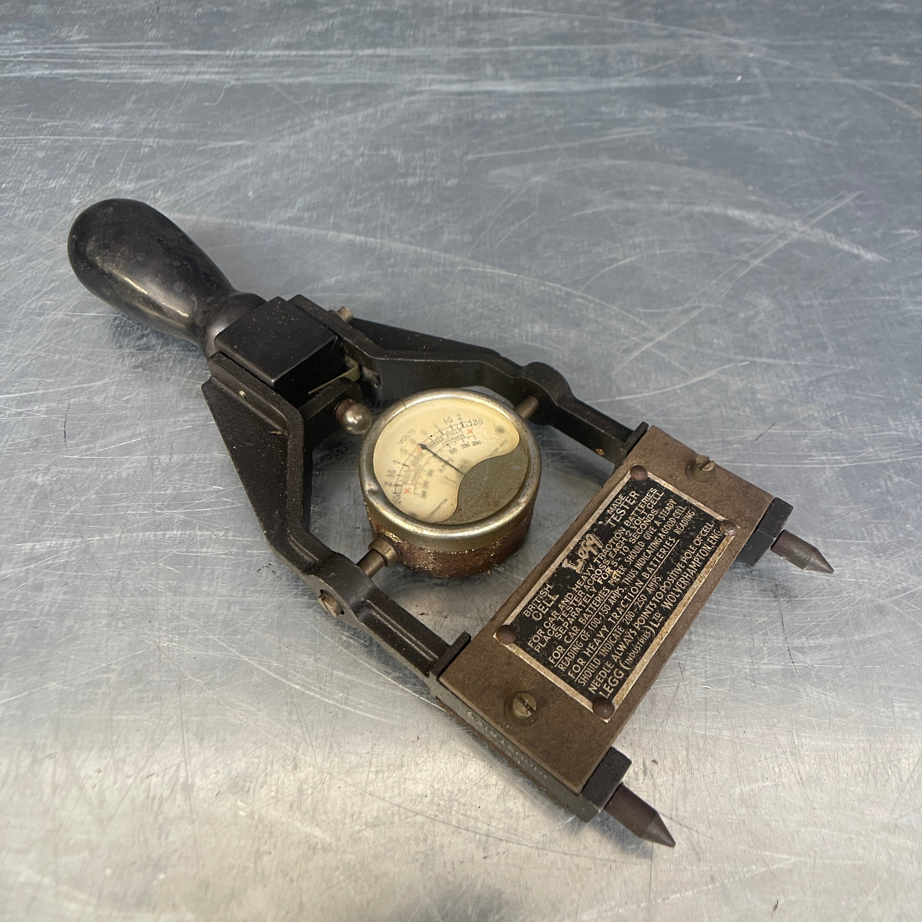 Industrial powerhouse props prop rental hire vintage tv movie film set dec car battery tester
