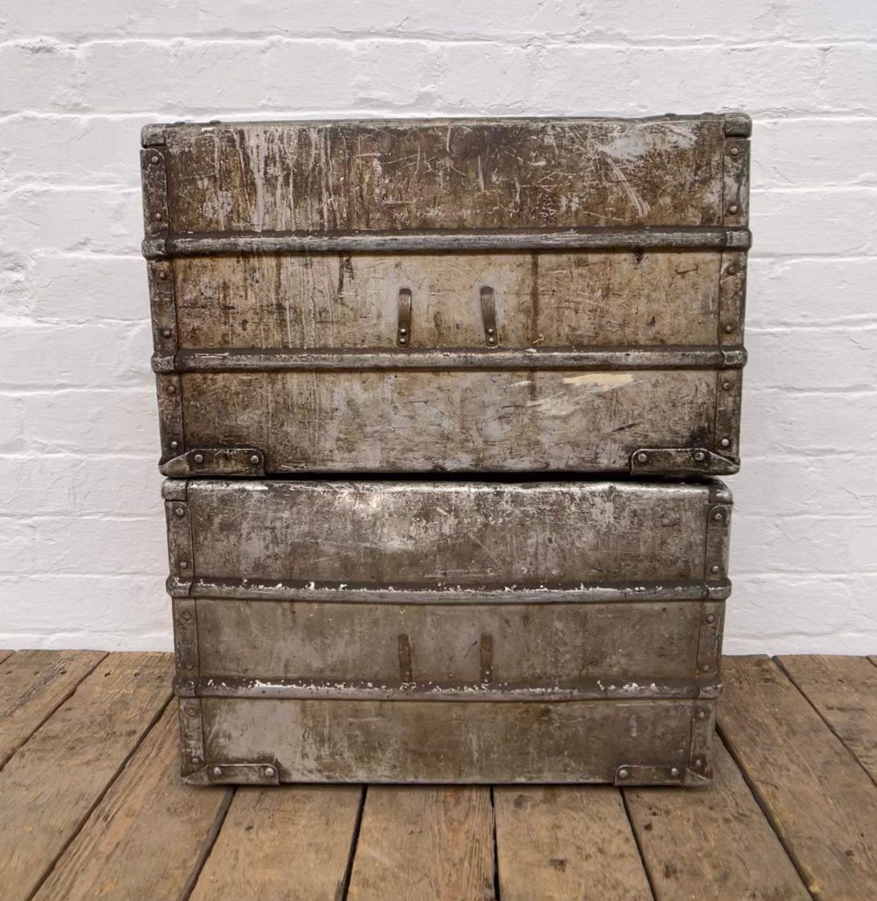 Powerhouse props industrial steel boxes metal containers crate box tin rental hire