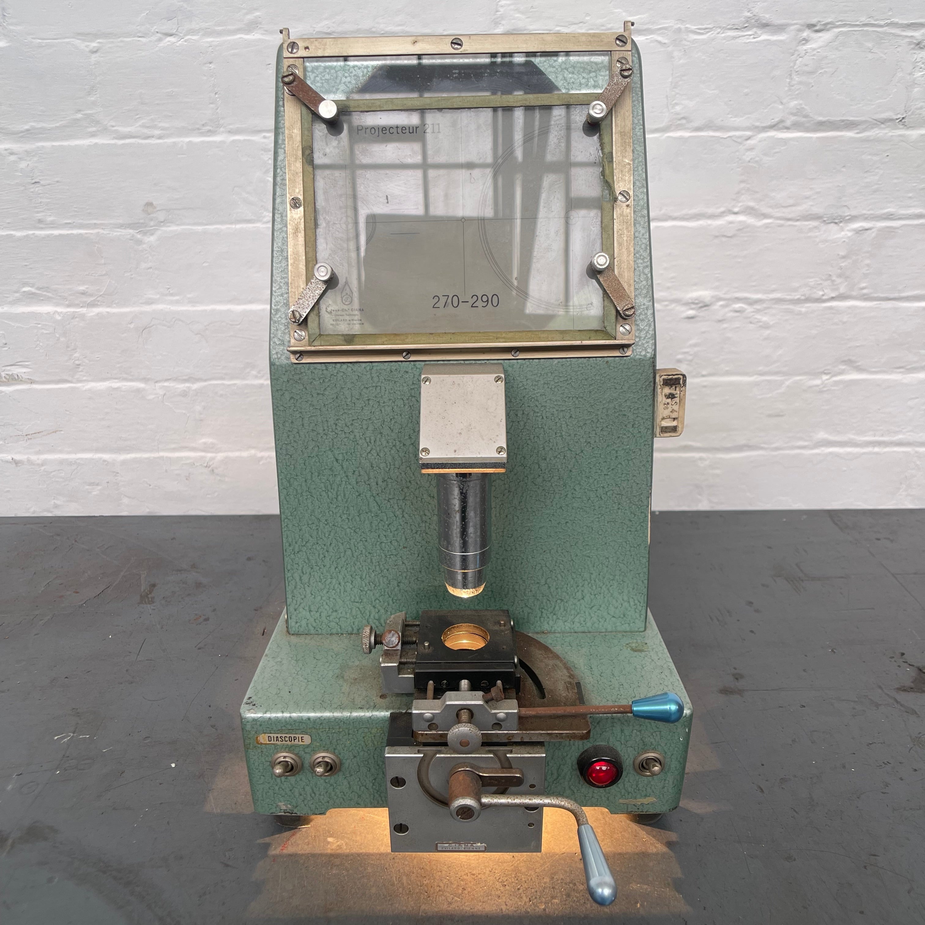 Powerhouse props vintage industrial microscope optical lab specimen testing equipment movie rental hire film