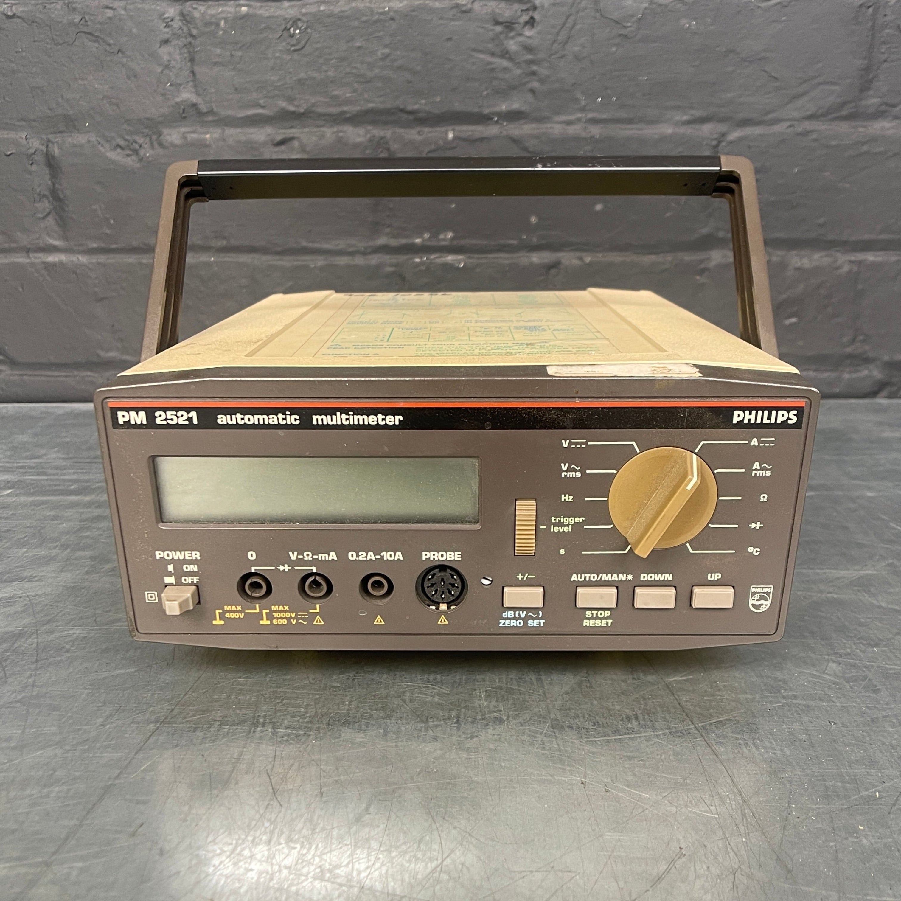 automatic multimeter tester electrical Industrial powerhouse props prop rental hire vintage movie film set dec