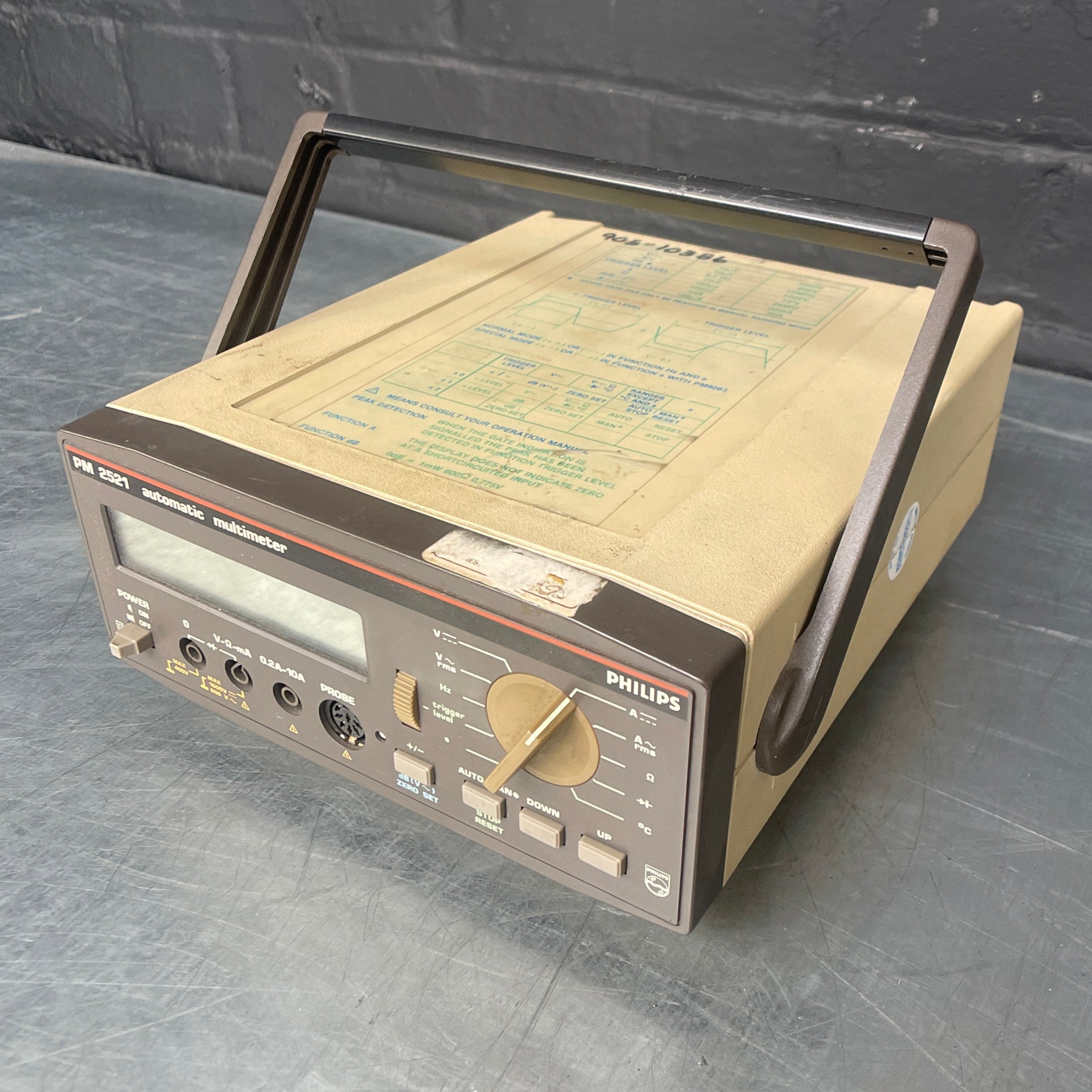 automatic multimeter tester electrical Industrial powerhouse props prop rental hire vintage movie film set dec 1