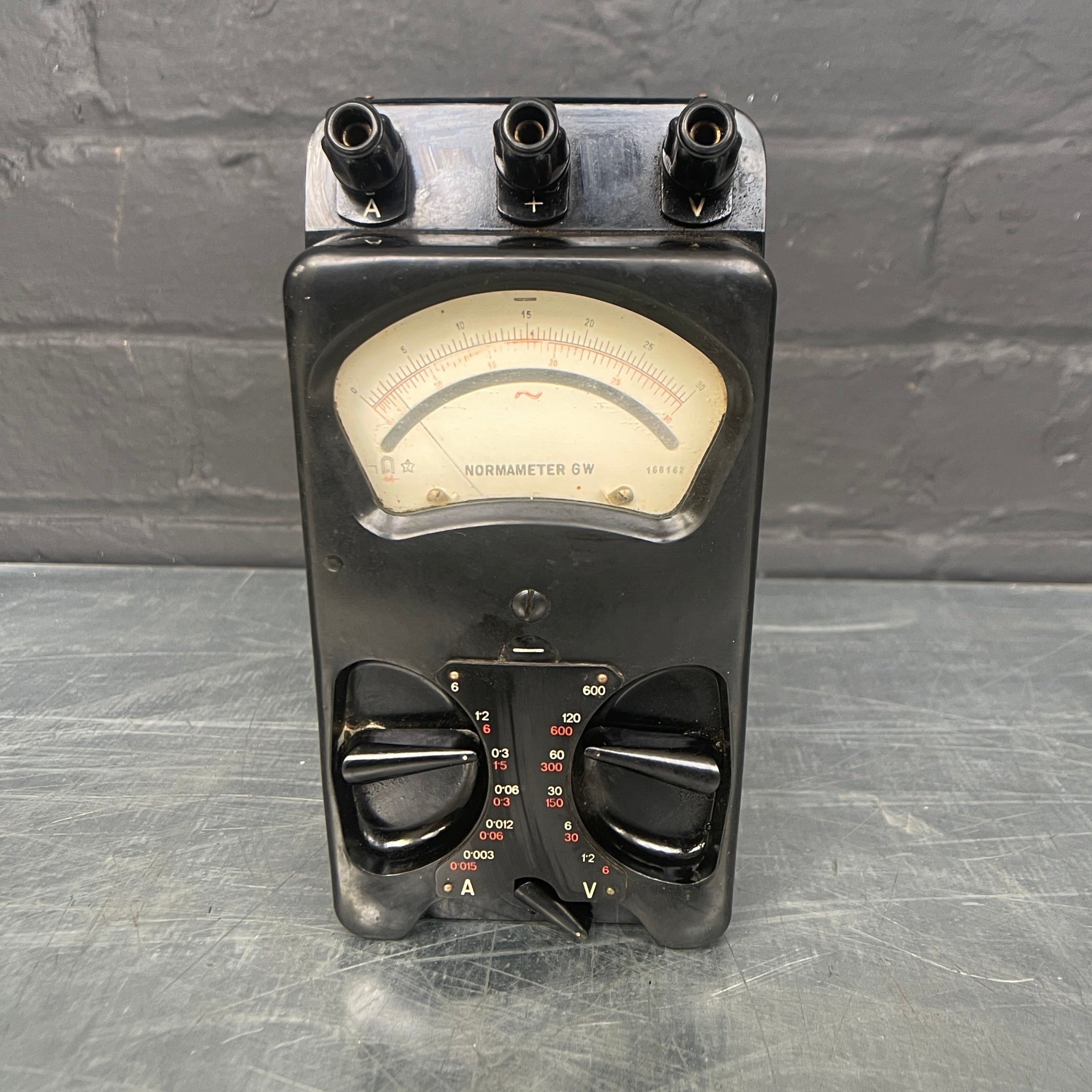 normameter meter tester electrical Industrial powerhouse props prop rental hire vintage movie film set dec