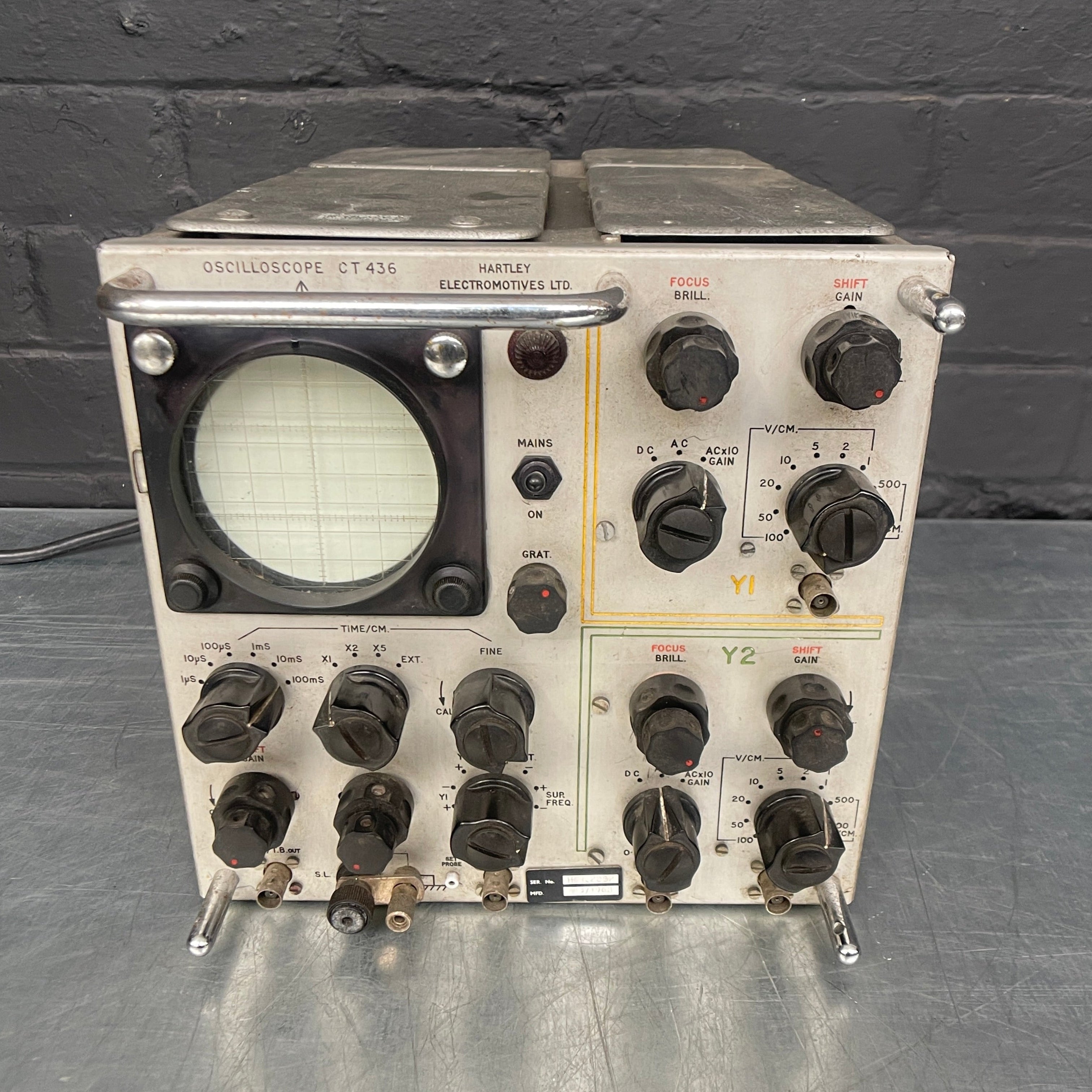 oscilloscope unit electrical Industrial powerhouse props prop rental hire vintage movie film set dec 45