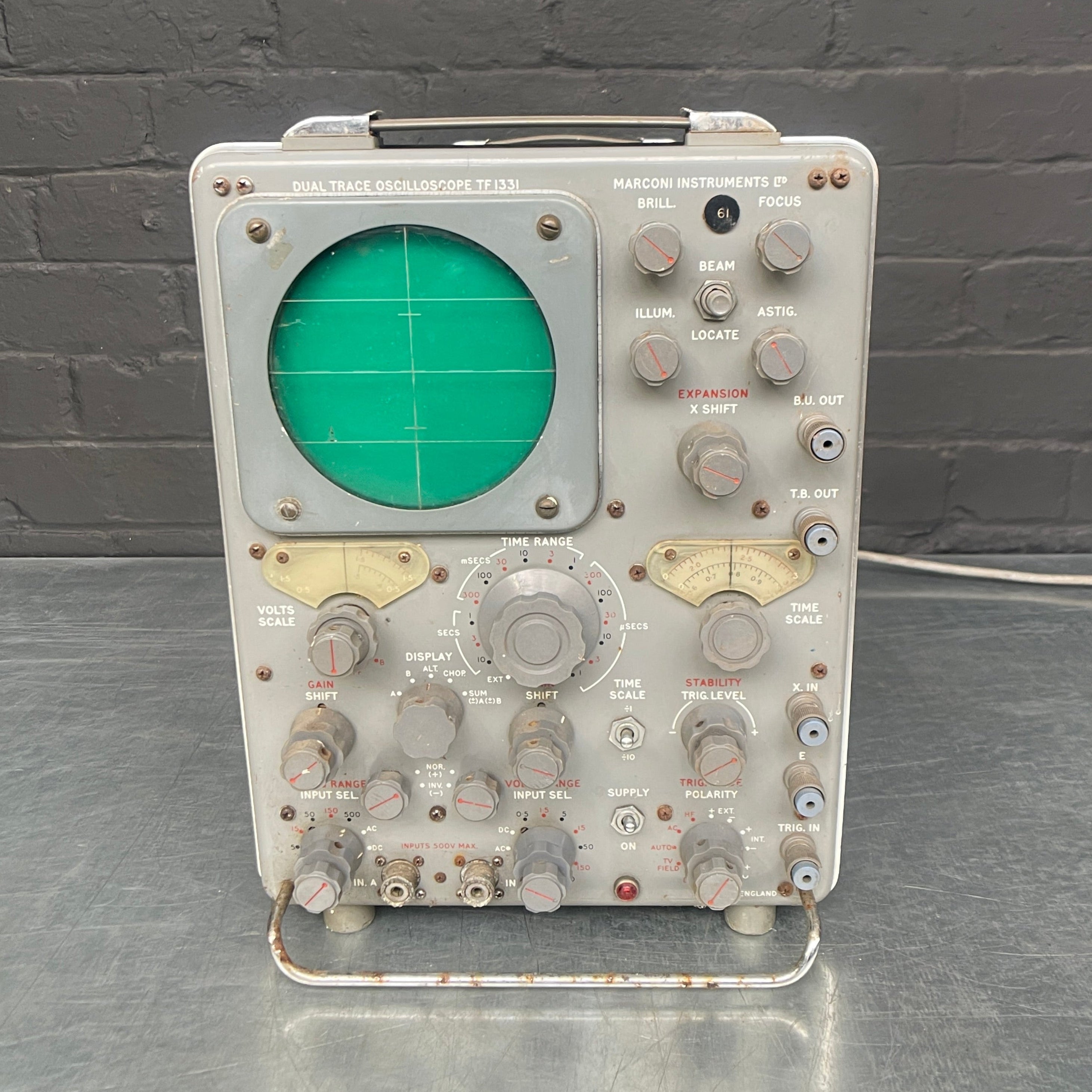 oscilloscope unit electrical Industrial powerhouse props prop rental hire vintage movie film set dec 47