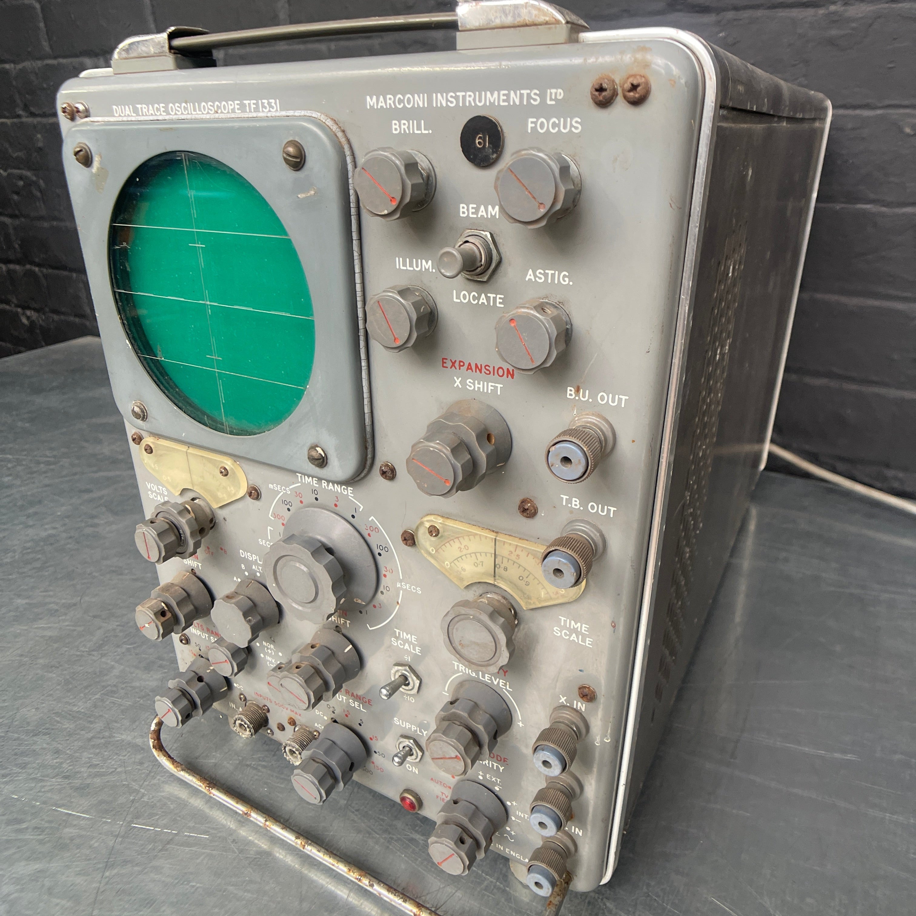 oscilloscope unit electrical Industrial powerhouse props prop rental hire vintage movie film set dec 49