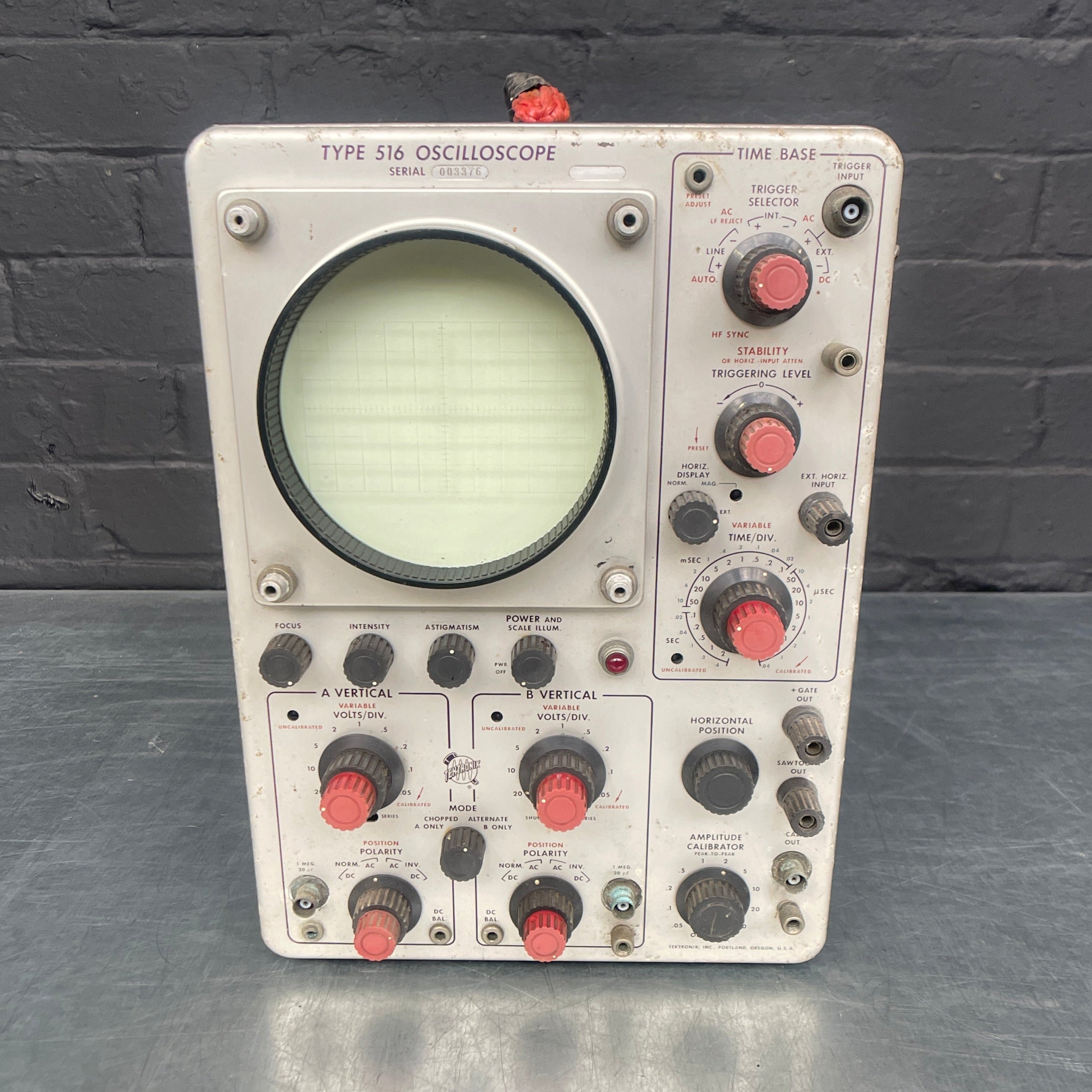 oscilloscope unit electrical Industrial powerhouse props prop rental hire vintage movie film set dec 67