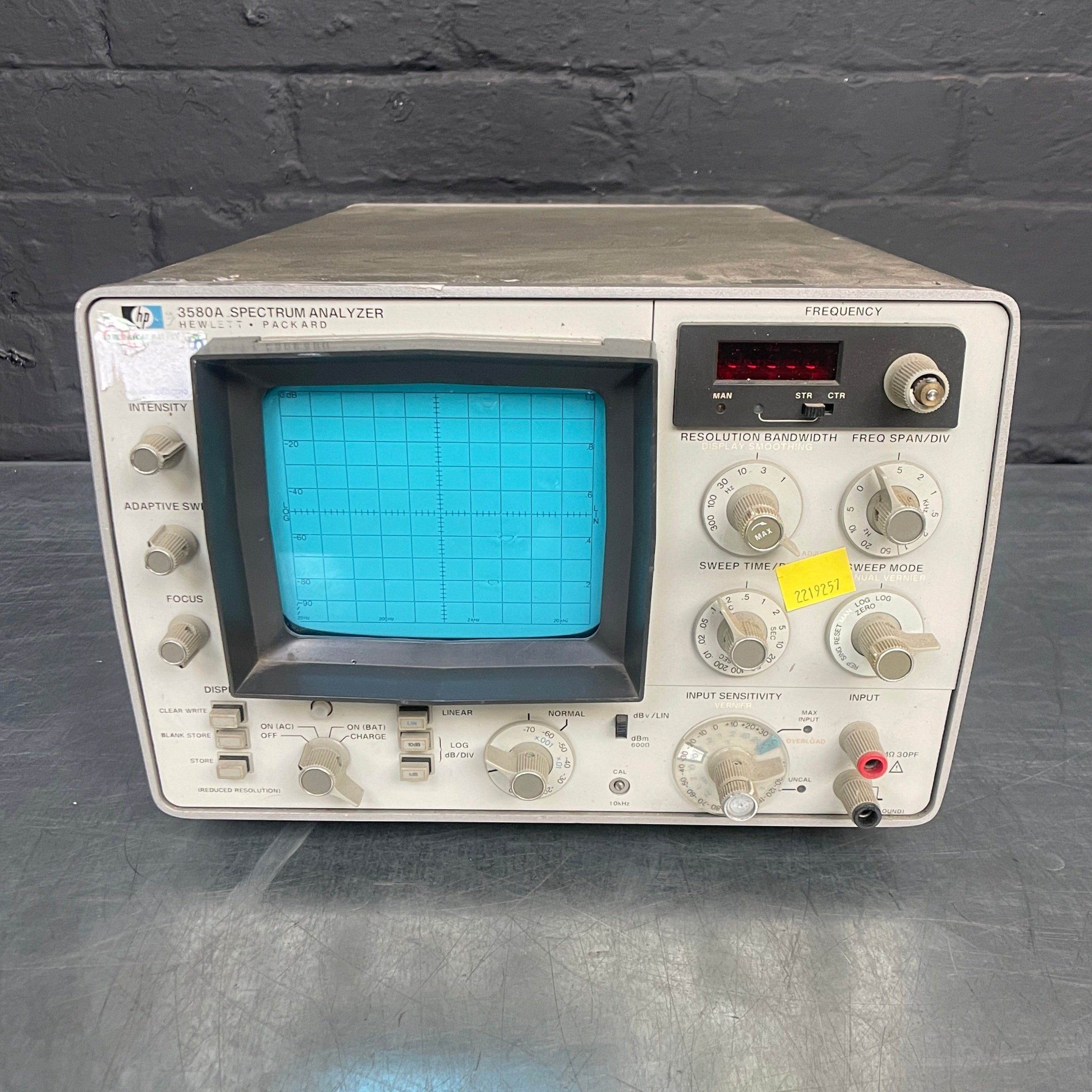 oscilloscope unit electrical spectrum analyser analyzer Industrial powerhouse props prop rental hire vintage movie film set dec