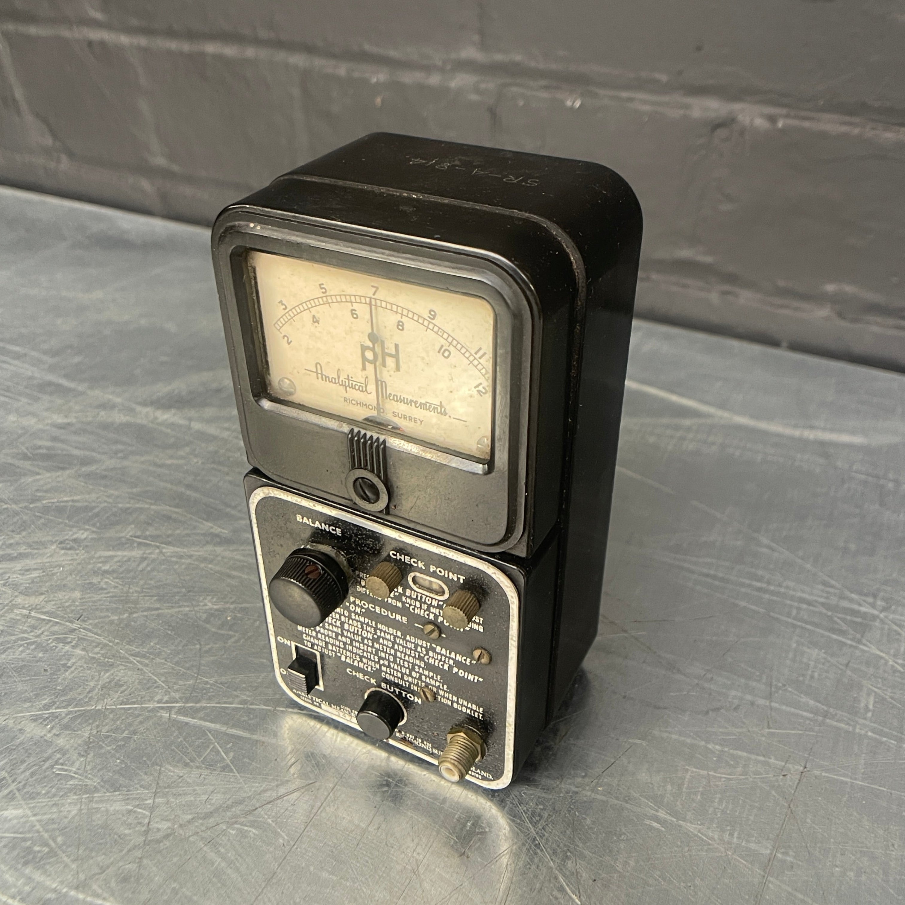 portable PH tester electrical scientific Industrial powerhouse props prop rental hire vintage movie film set dec 1