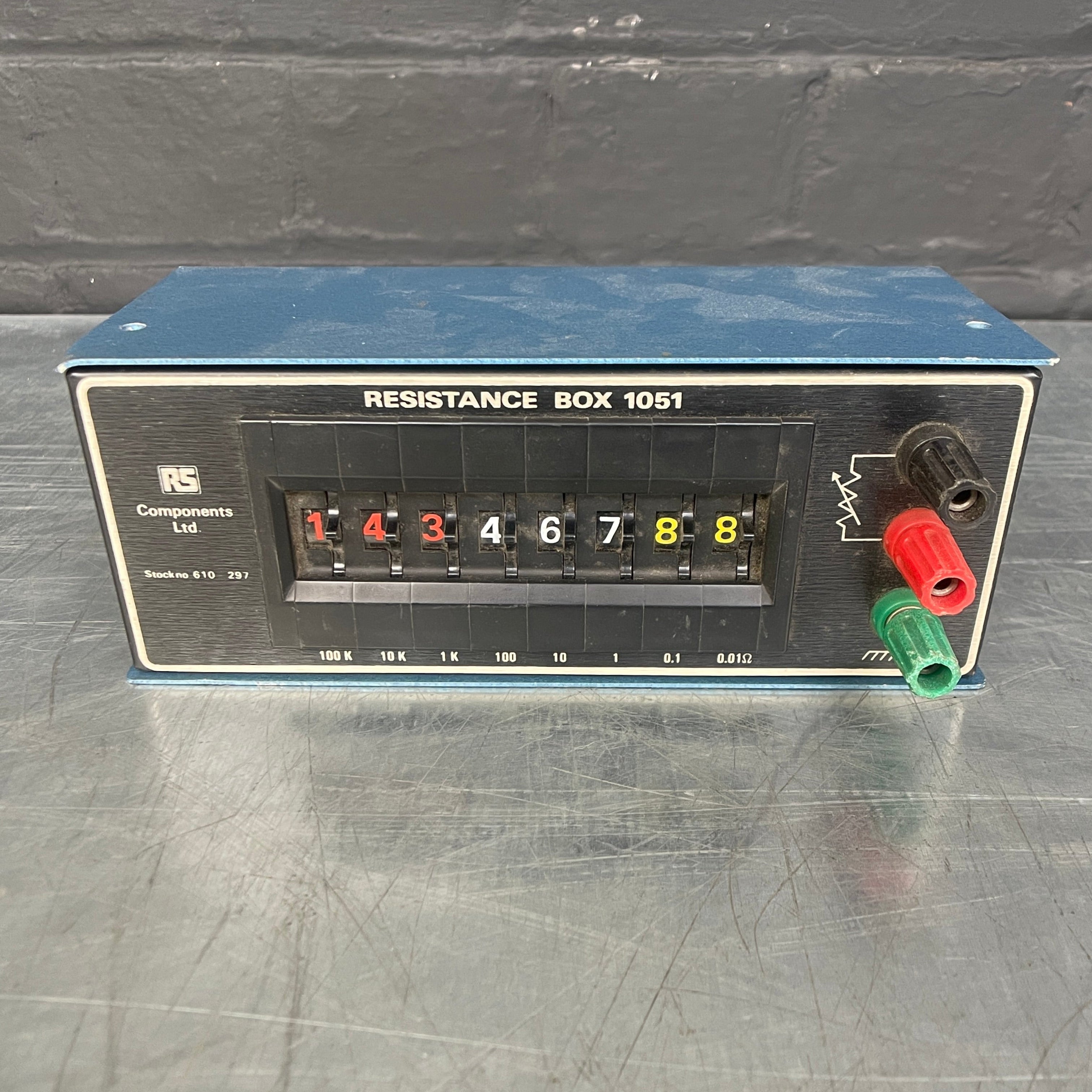 resistance box electrical switch counter Industrial powerhouse props prop rental hire vintage movie film set dec