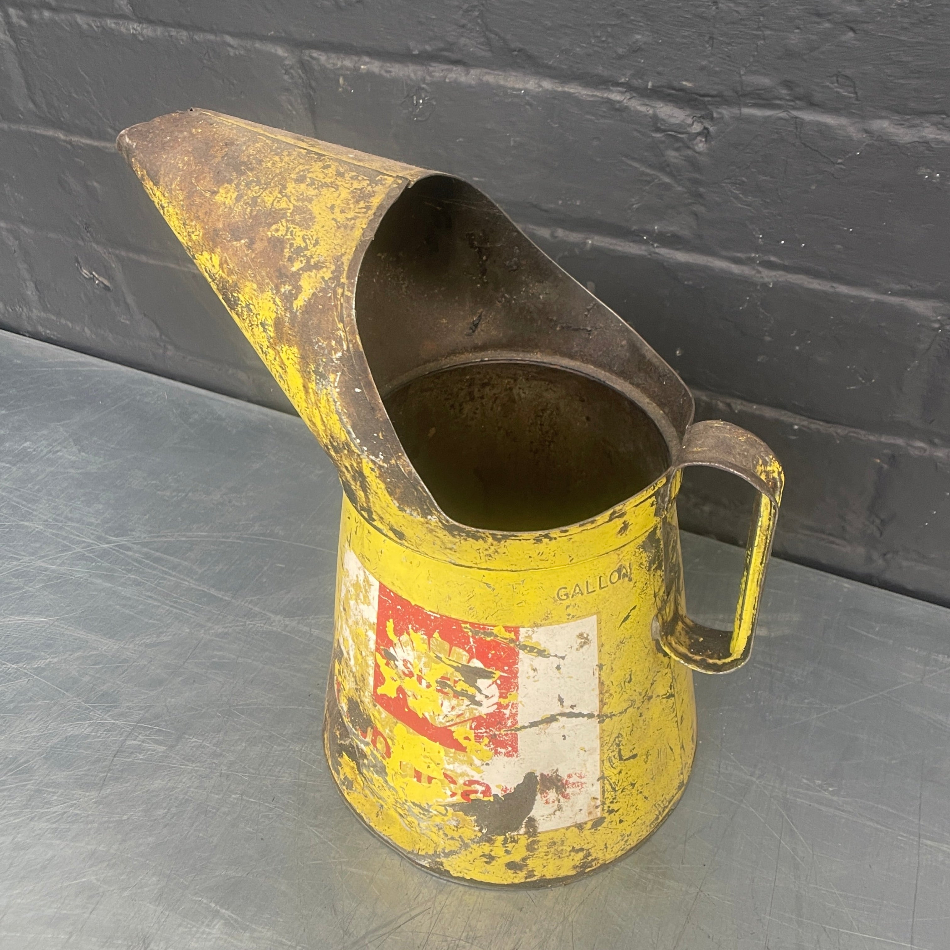 shell tin oil can steel metal Industrial powerhouse props prop rental hire vintage movie film set dec 1