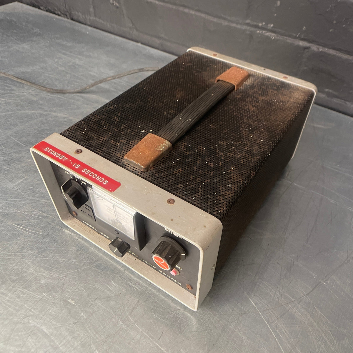 standard lamp source electrical scientific Industrial powerhouse props prop rental hire vintage movie film set dec 1