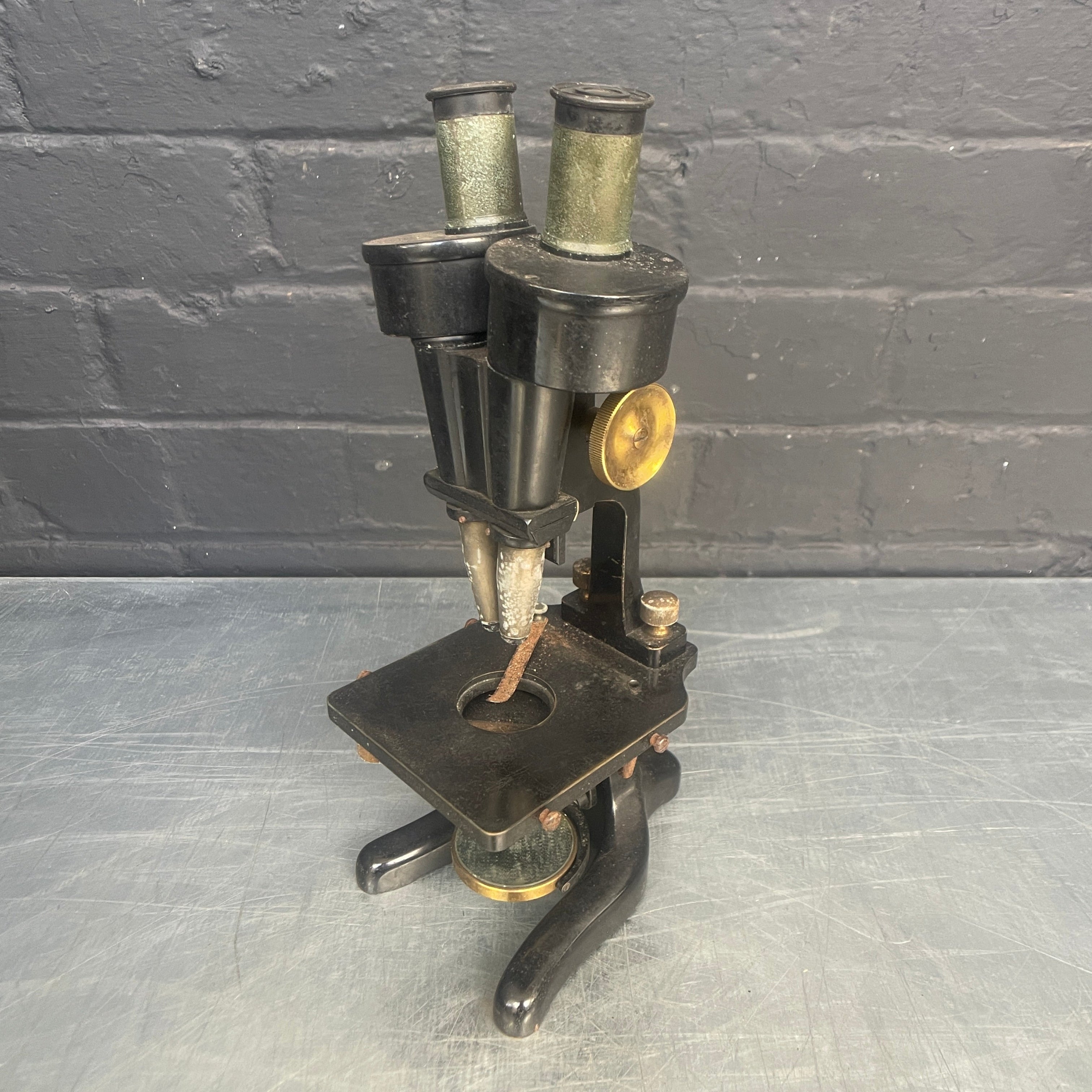 vintage microscope scientific instrument equipment Industrial powerhouse props prop rental hire vintage movie film set dec