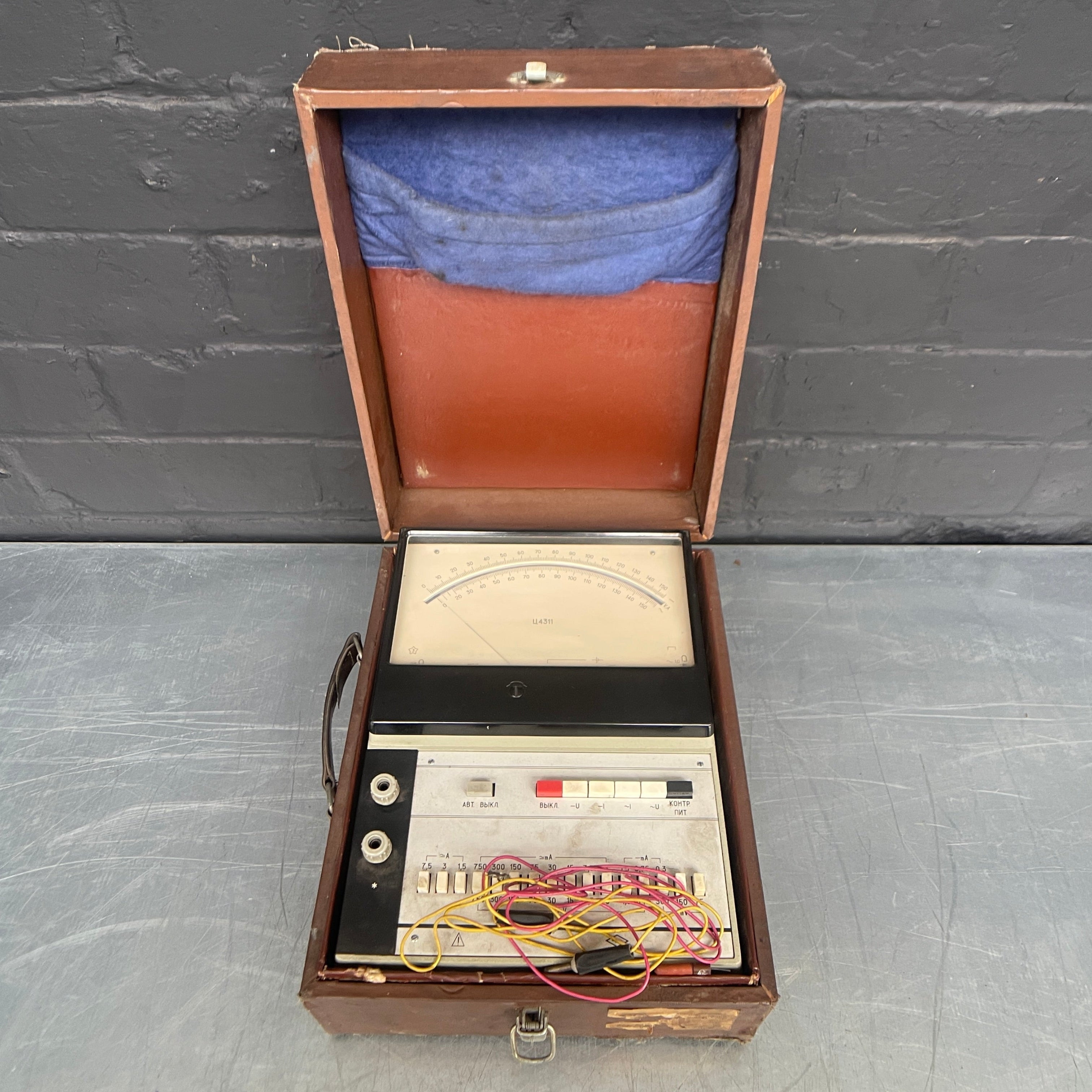volt meter tester electrical Russian Industrial powerhouse props prop rental hire vintage movie film set dec