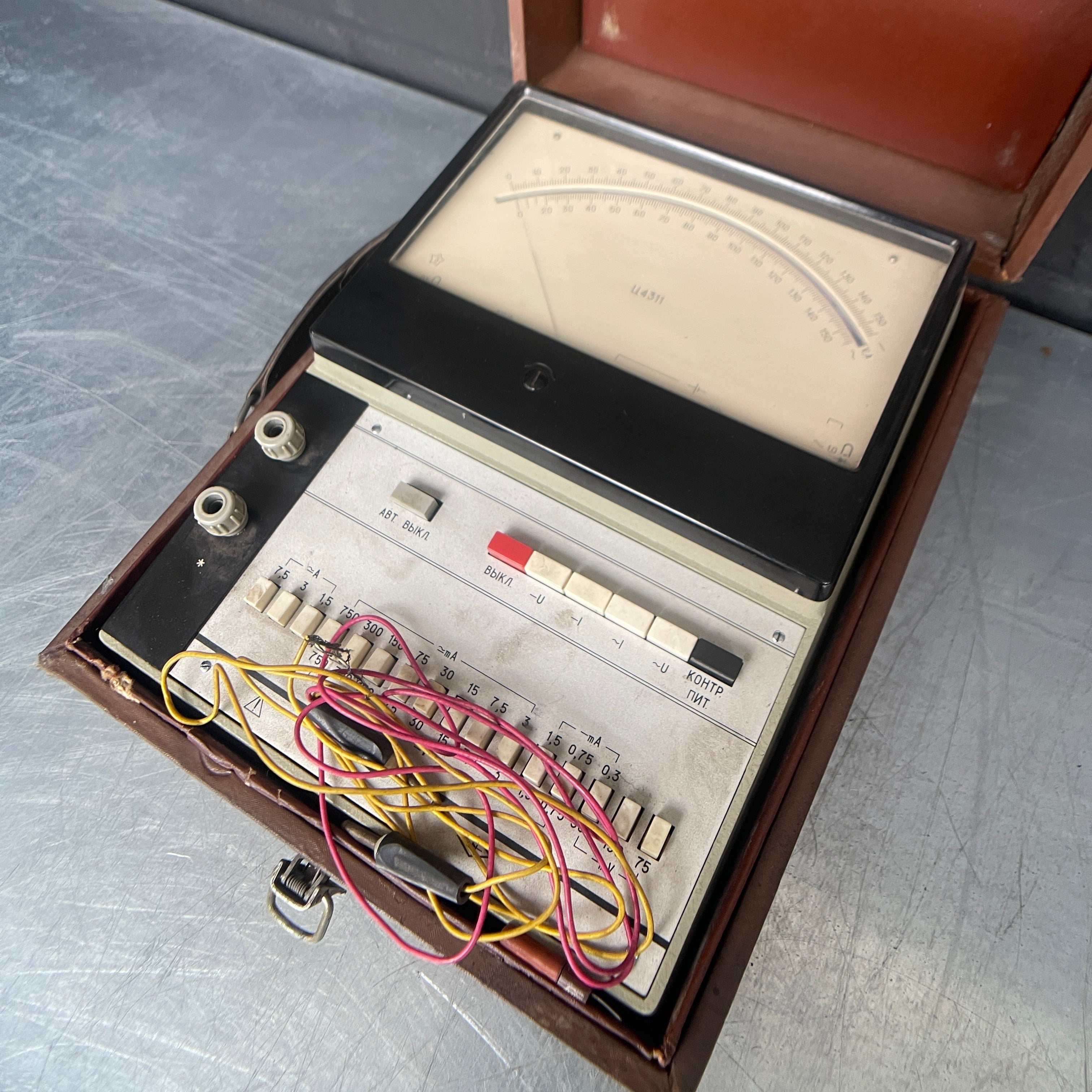 volt meter tester electrical Russian Industrial powerhouse props prop rental hire vintage movie film set dec 1