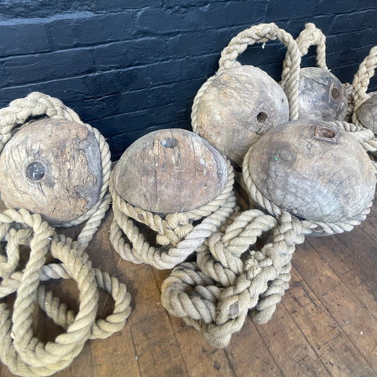 Industrial powerhouse props prop rental hire vintage movie film set dec nautical marine wooden buoys buoy rope 2