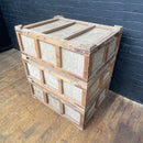 Canvas & wooden boxes wood box container Industrial powerhouse props prop rental hire vintage movie film set dec 2