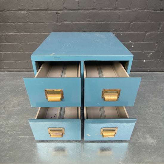 Blue metal drawers Qty 1