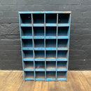 Industrial powerhouse props prop rental hire vintage movie film set dec Industrial steel pigeonholes shelves shelving
