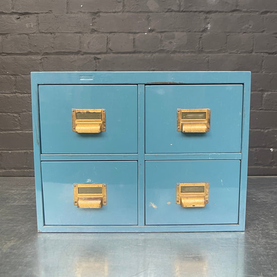 Blue metal drawers Qty 1