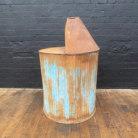 Ribbed blue bin Qty 1