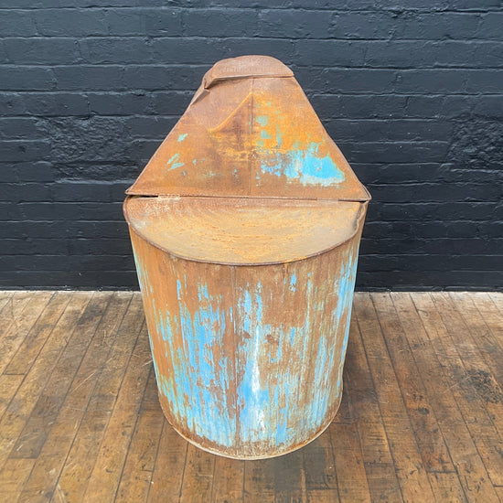 Ribbed blue bin Qty 1