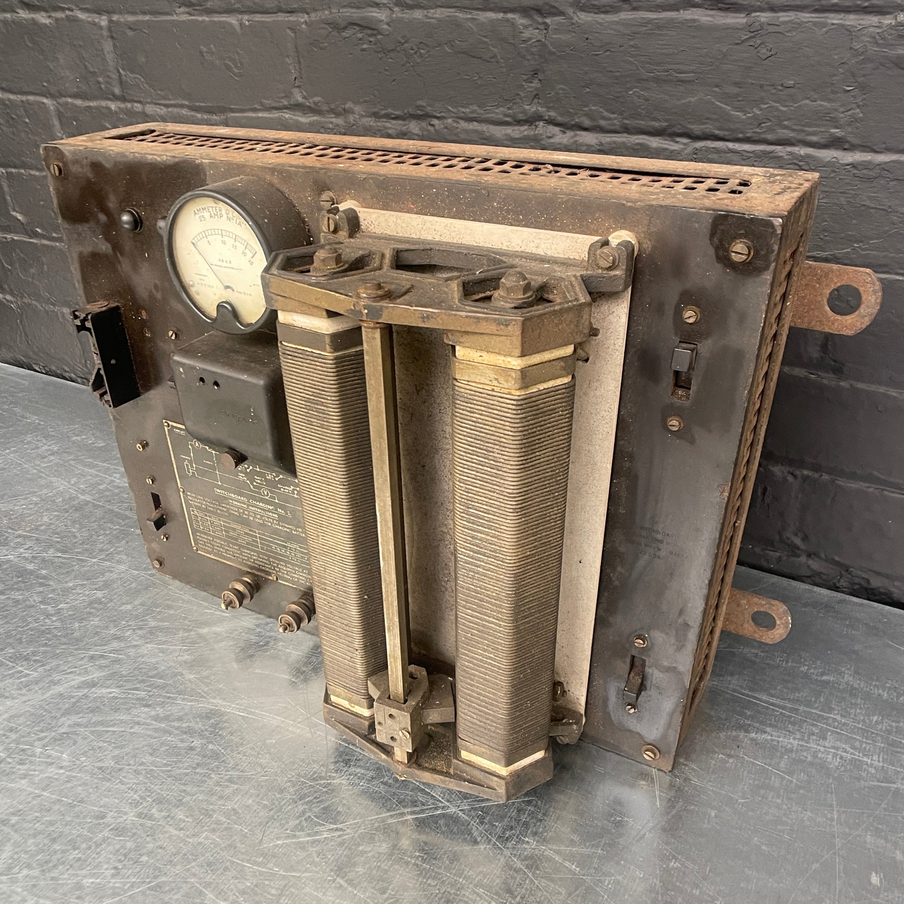 Industrial powerhouse props prop rental hire vintage movie film set dec charging switchboard switchgear electrical 5