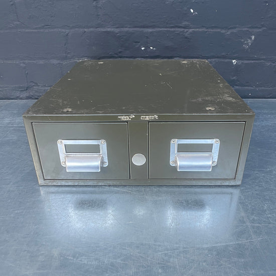 Green metal drawers Qty 1
