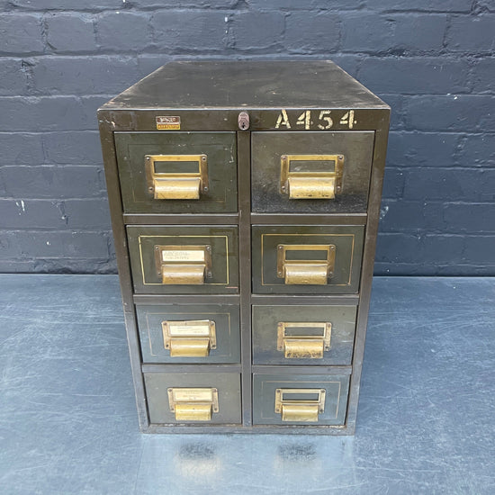 Green metal drawers Qty 1