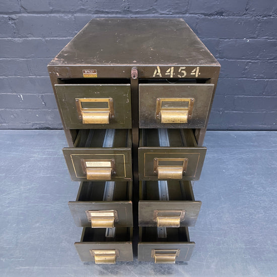 Green metal drawers Qty 1