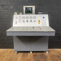 Industrial powerhouse props prop rental hire vintage movie film set dec electrical control console unit