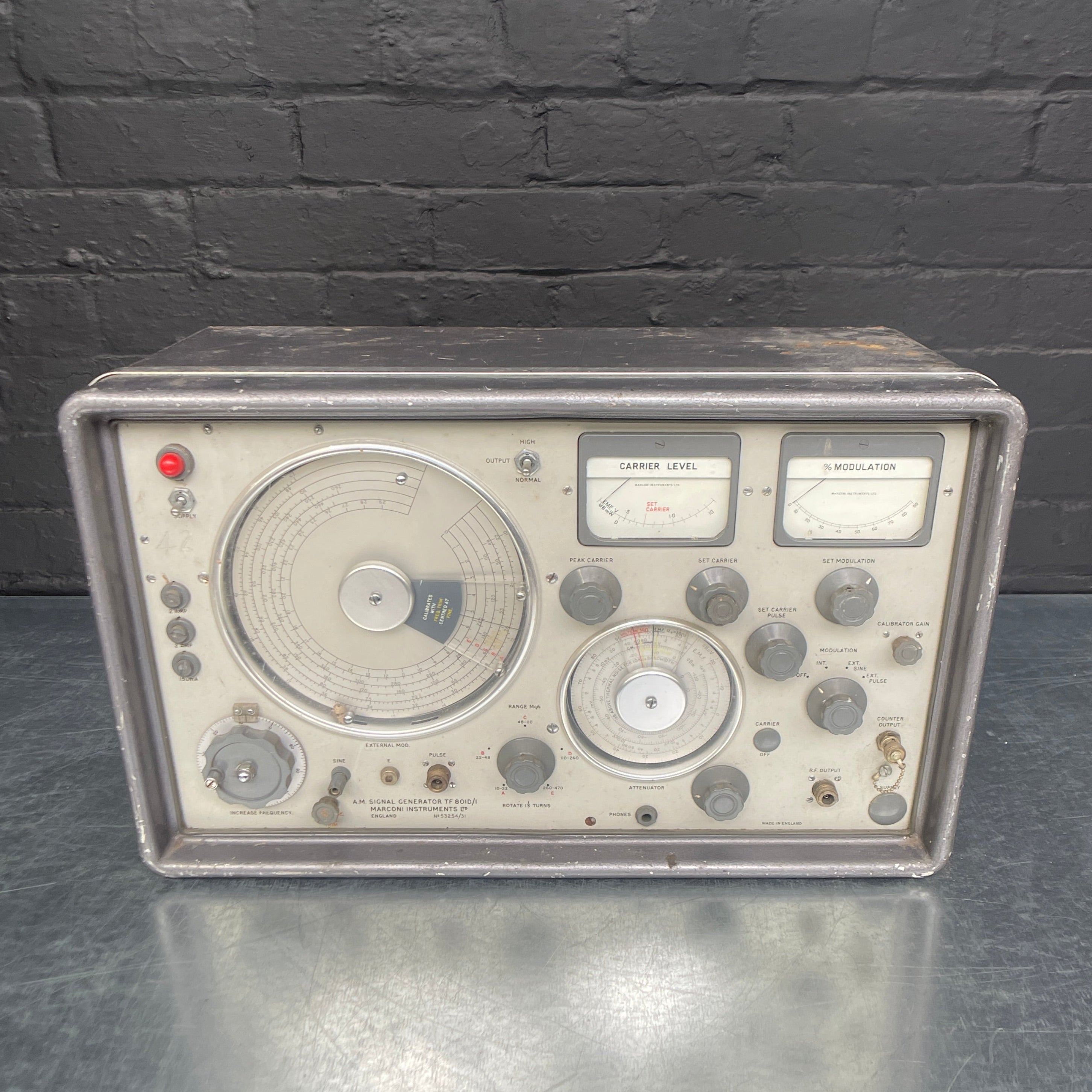 Industrial powerhouse props prop rental hire vintage movie film set dec electrical signal generator