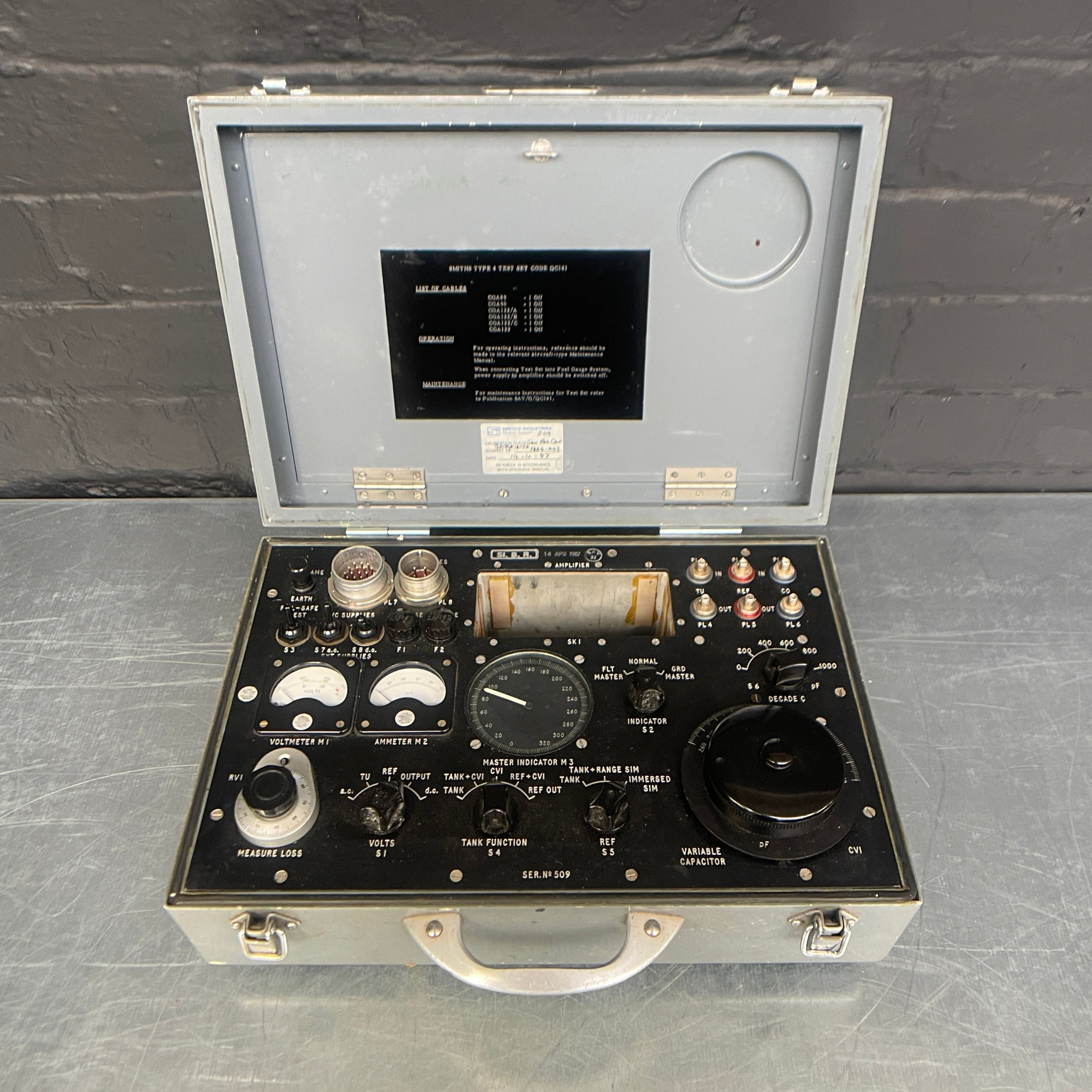 Industrial powerhouse props prop rental hire vintage movie film set dec electrical smiths test set