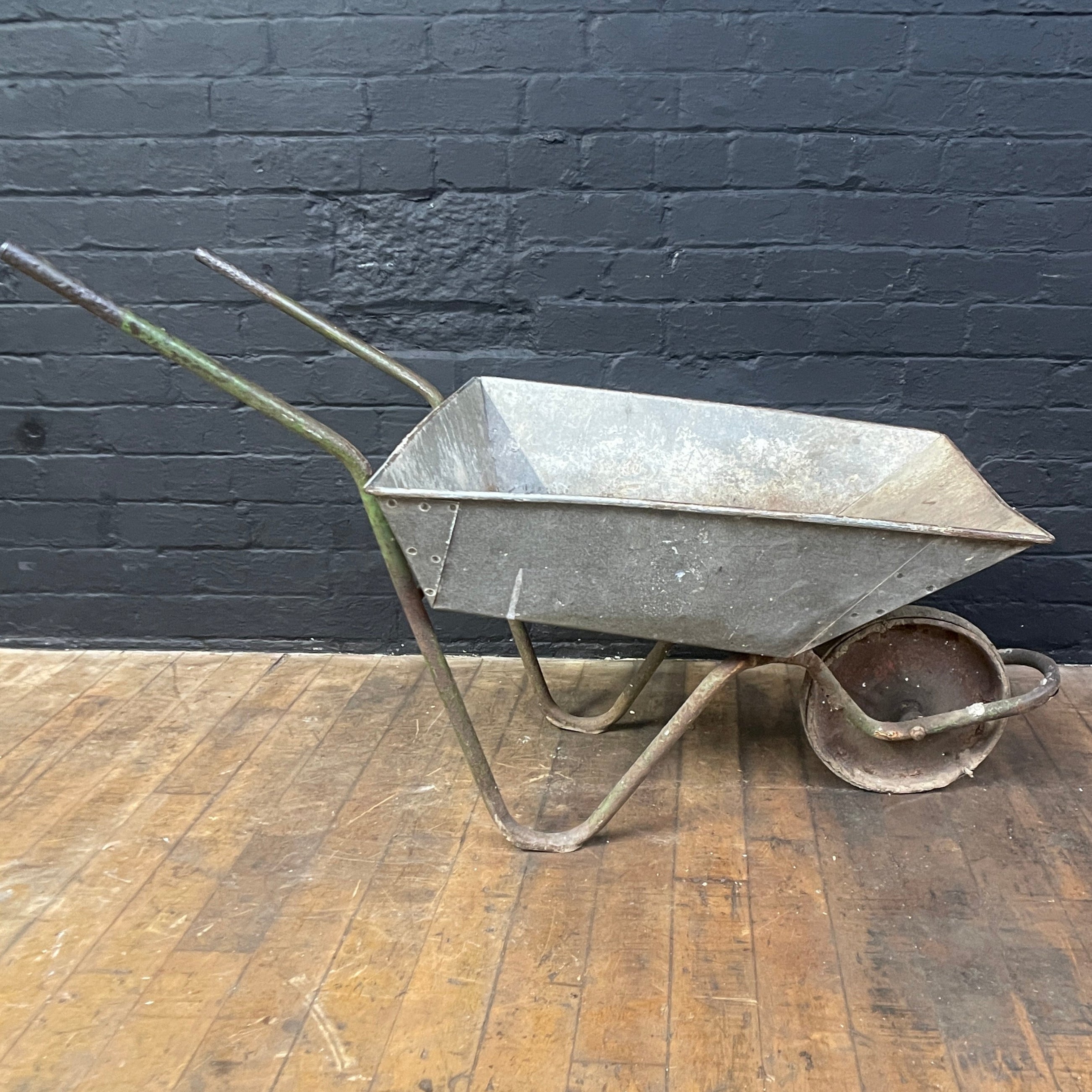 Industrial powerhouse props prop rental hire vintage movie film set dec galvanised wheel barrow