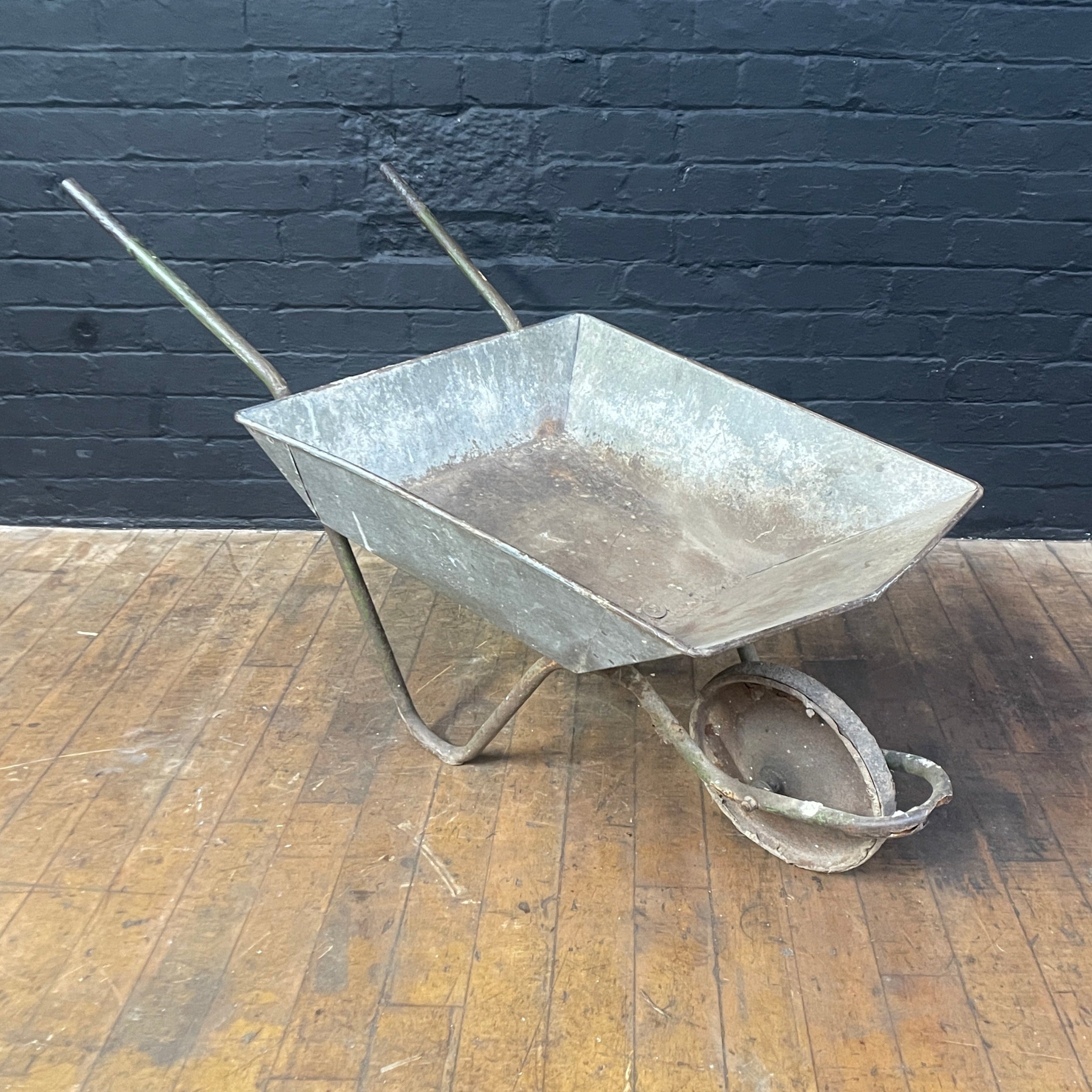 Industrial powerhouse props prop rental hire vintage movie film set dec galvanised wheel barrow steel