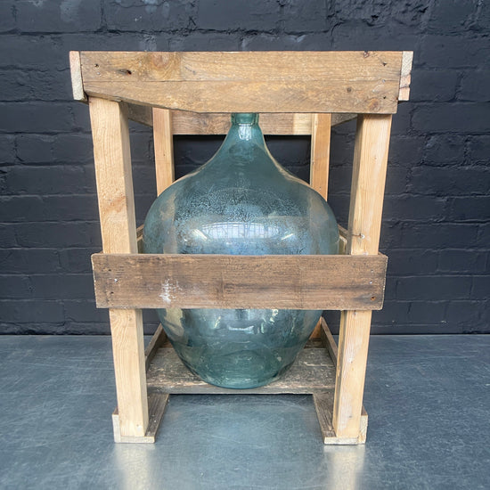 Green glass demijohn carboy Qty 1
