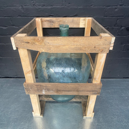 Green glass demijohn carboy Qty 1